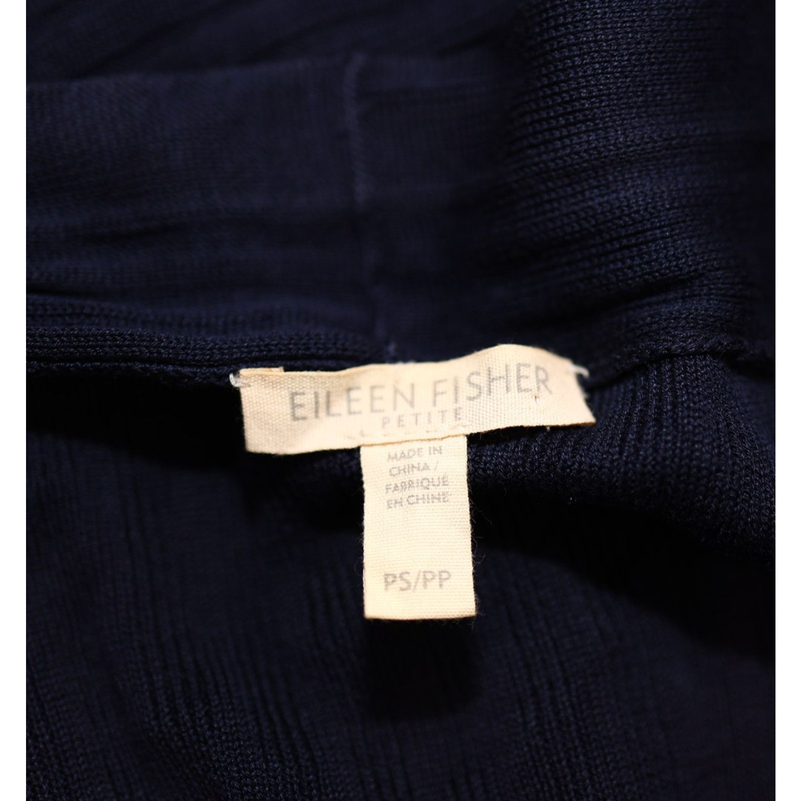 Eileen Fisher EILEEN FISHER Blue Open Front Pointed Hem Ribbed Cardigan PS Size S / US 4 / IT 40 - 5 Thumbnail