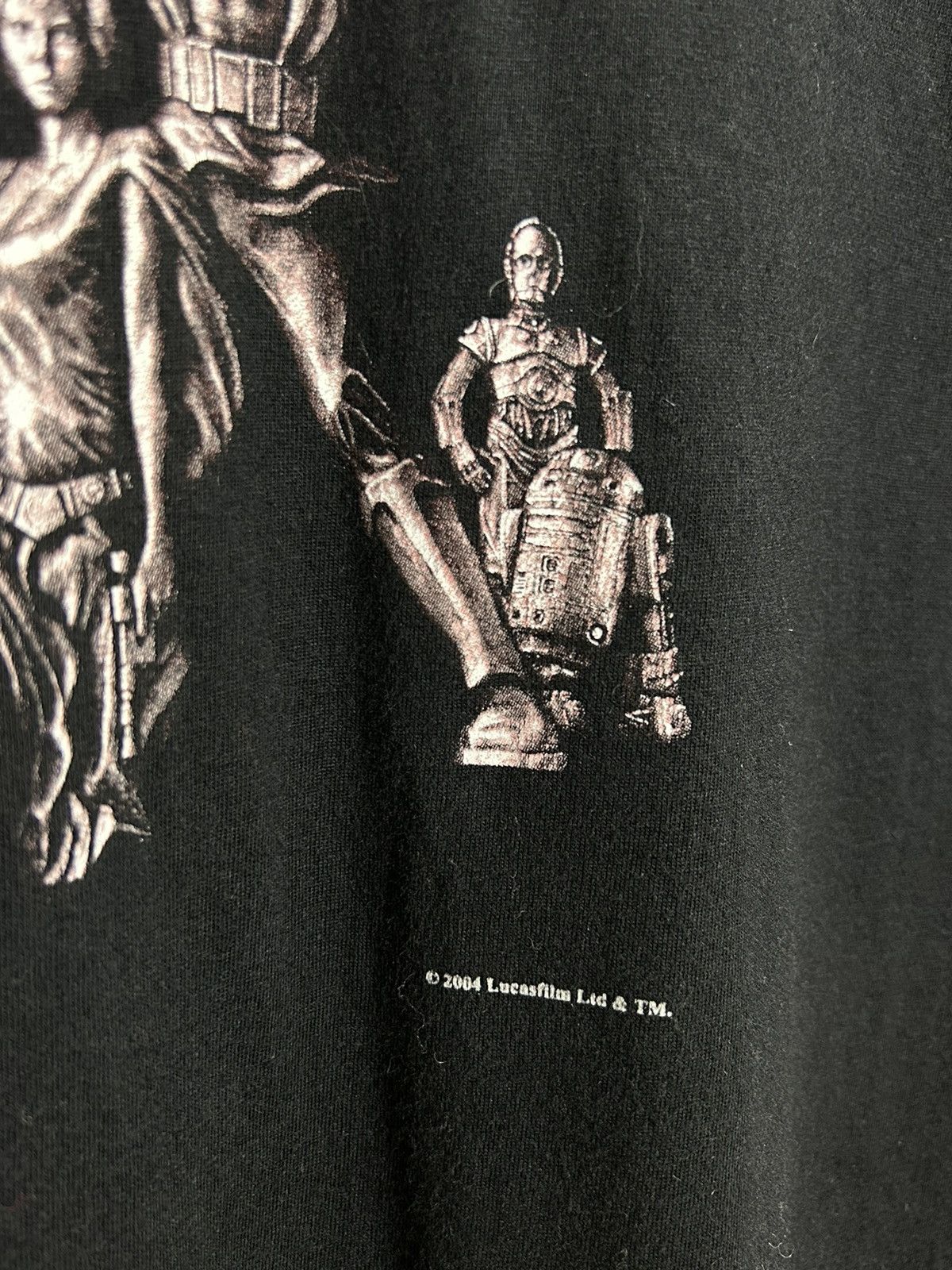 Star Wars 00s Vintage Star Wars Trilogie 2004 Lucasfilm T-Shirt Black Size US L / EU 52-54 / 3 - 3 Thumbnail