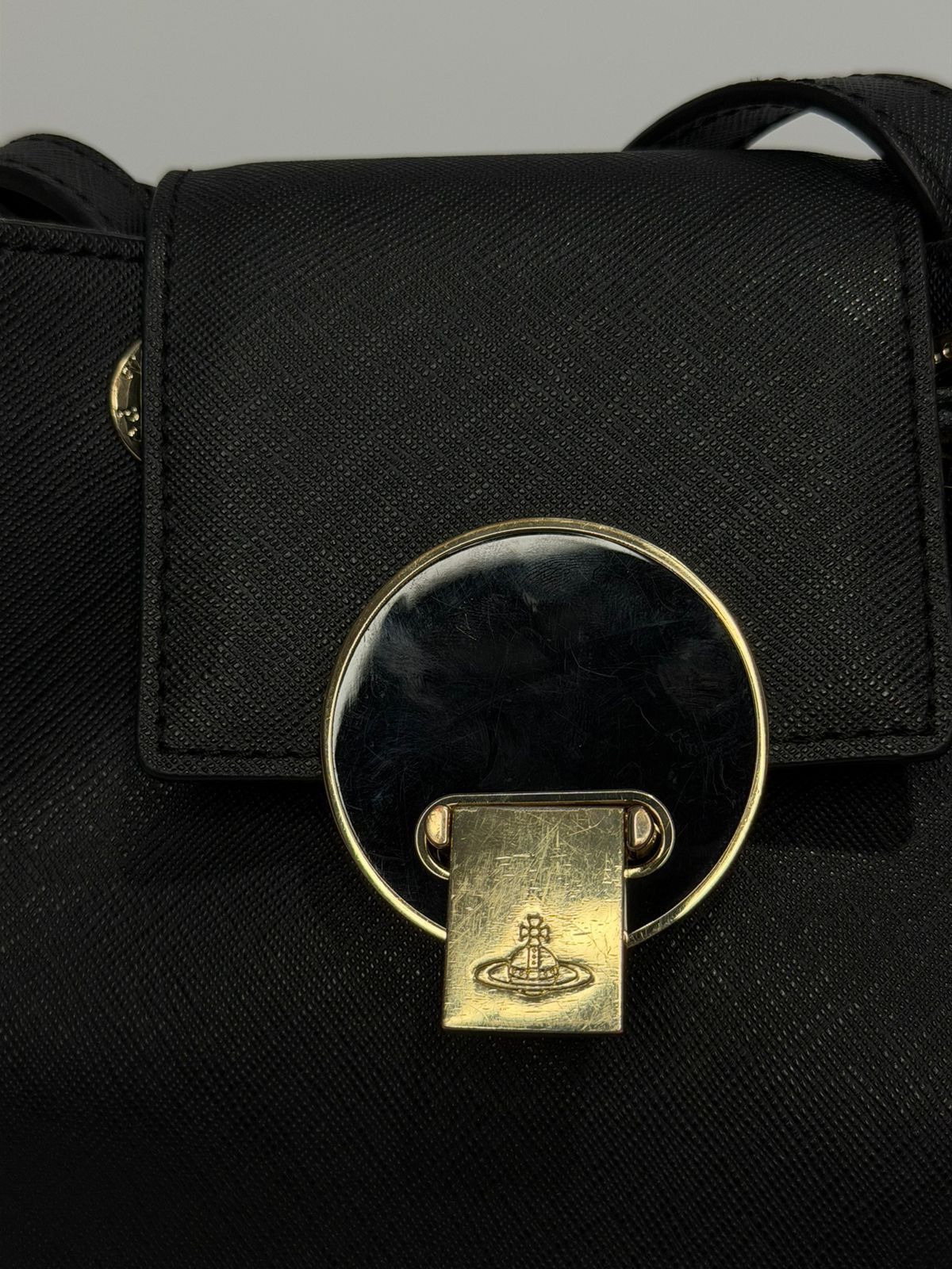 Vivienne Westwood Vivienne Westwood Black Saffiano Crossbody Bag Orb Lock Size ONE SIZE - 3 Thumbnail