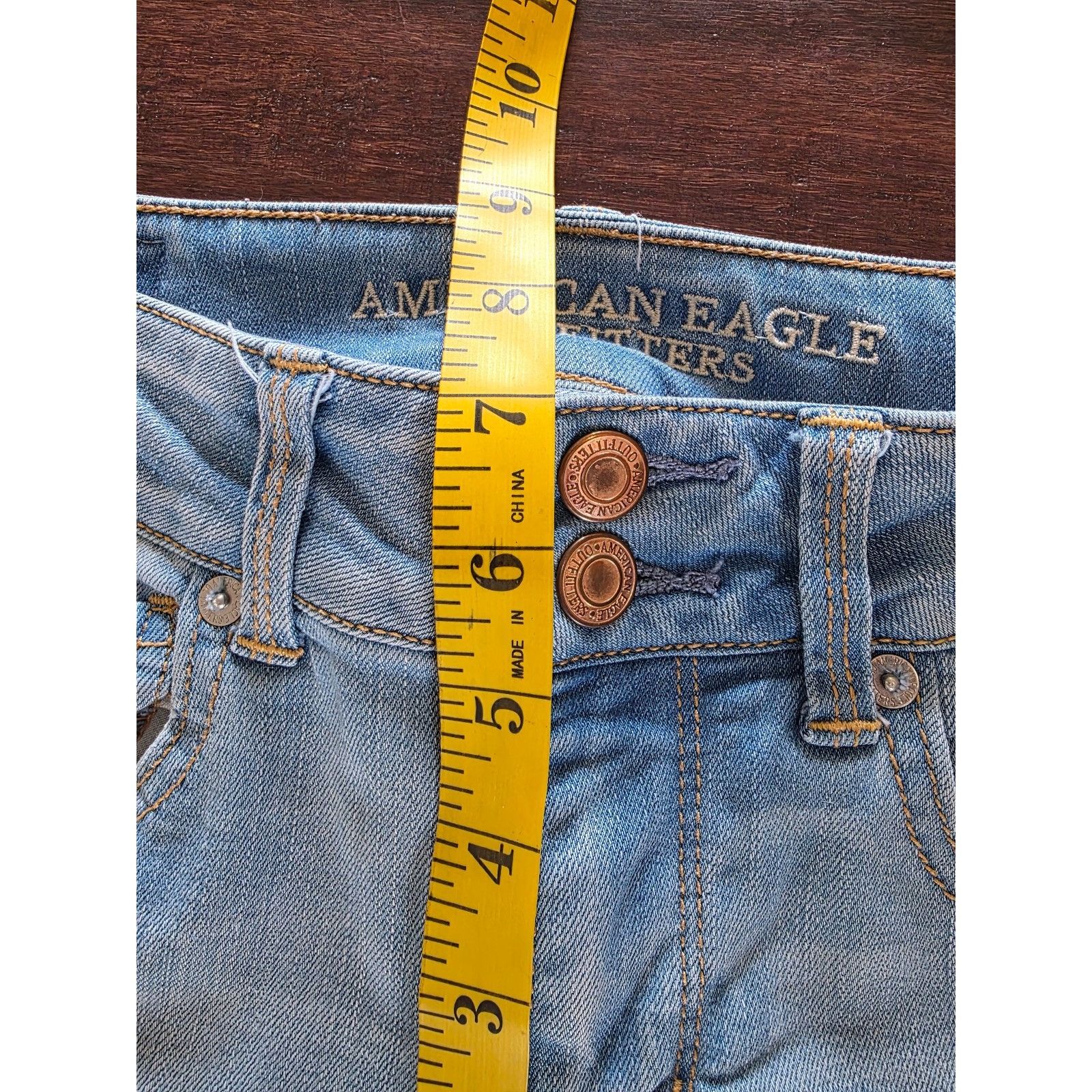 American Eagle Outfitters American Eagle Super Stretch Artist Crop Blue Jeans Women's Size 26" / US 2 / IT 38 - 5 Thumbnail