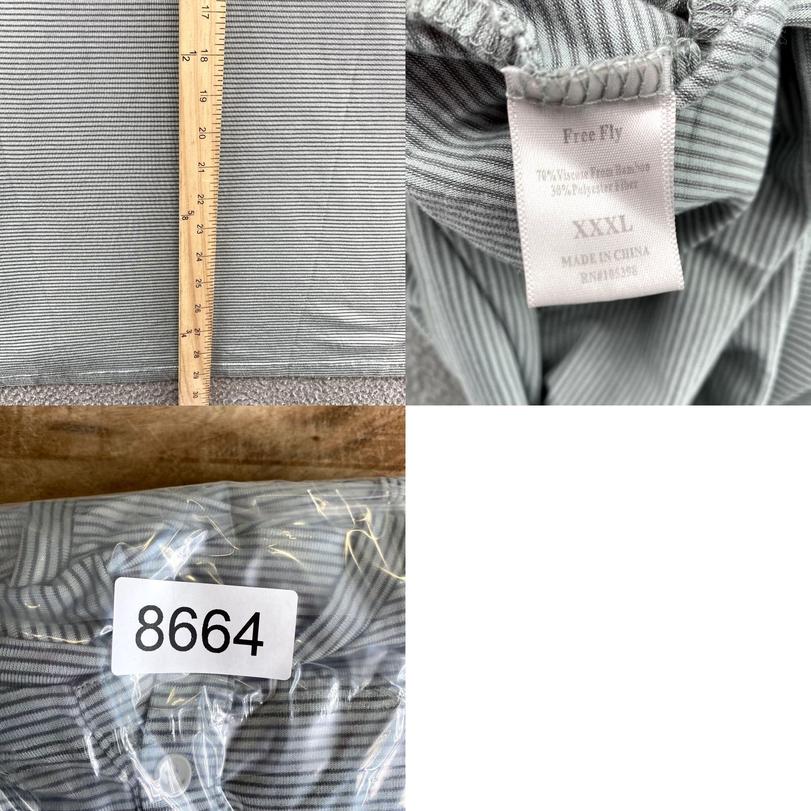Vintage Free Fly Henley Shirt Men 3XL Blue Stripe Bamboo Performance Preppy Outdoor Shirt Mens 3XL Blue Stripe Bamboo Performance Pr Size US XXL / EU 58 / 5 - 8 Thumbnail