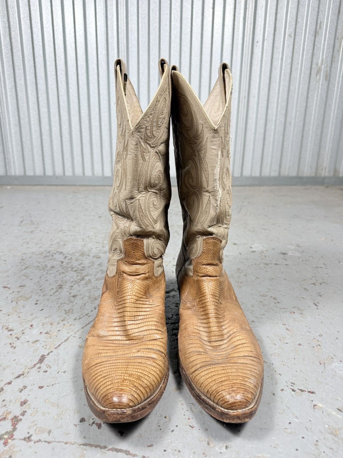 Dan Post 70s Vintage Dan Post Lizard Skin USA Cowboy Boots Size US 10 / EU 43 - 9 Thumbnail