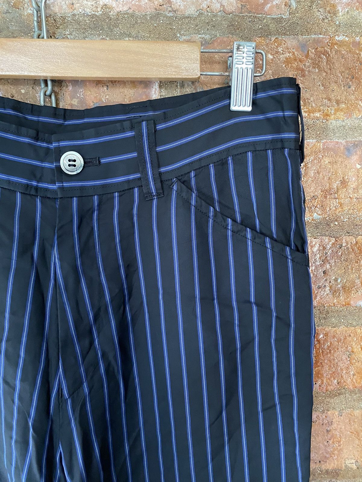 Comme des Garcons × Tricot Comme des Garcons SS03 Tricot neon stripe 100% cupro wide leg pants Size 30" / US 8 / IT 44 - 6 Thumbnail