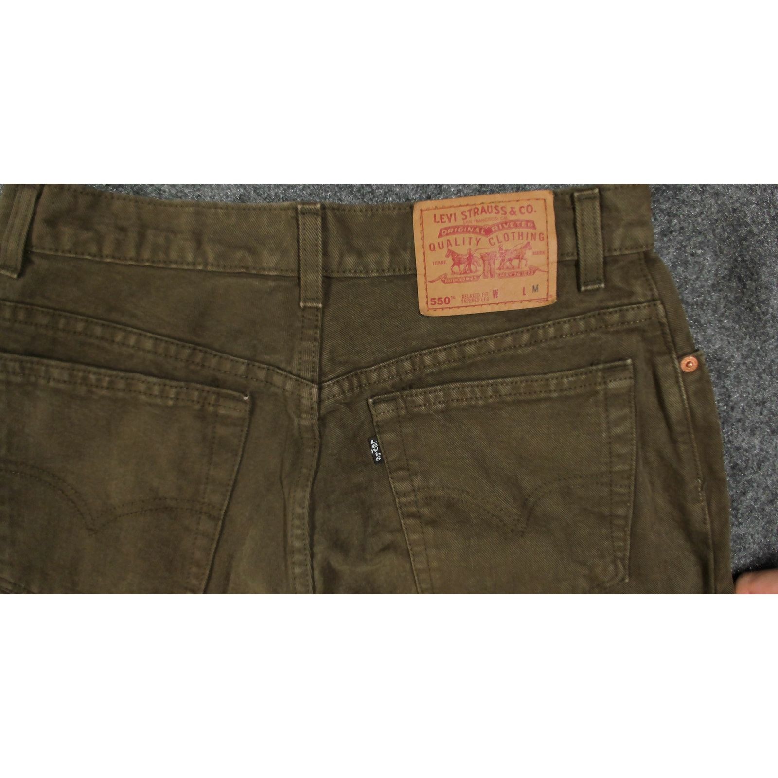 Levi's Vintage 1998 Levis 550 Custom Dyed Green 32x28 Size 34" / US 12 / IT 48 - 12 Thumbnail