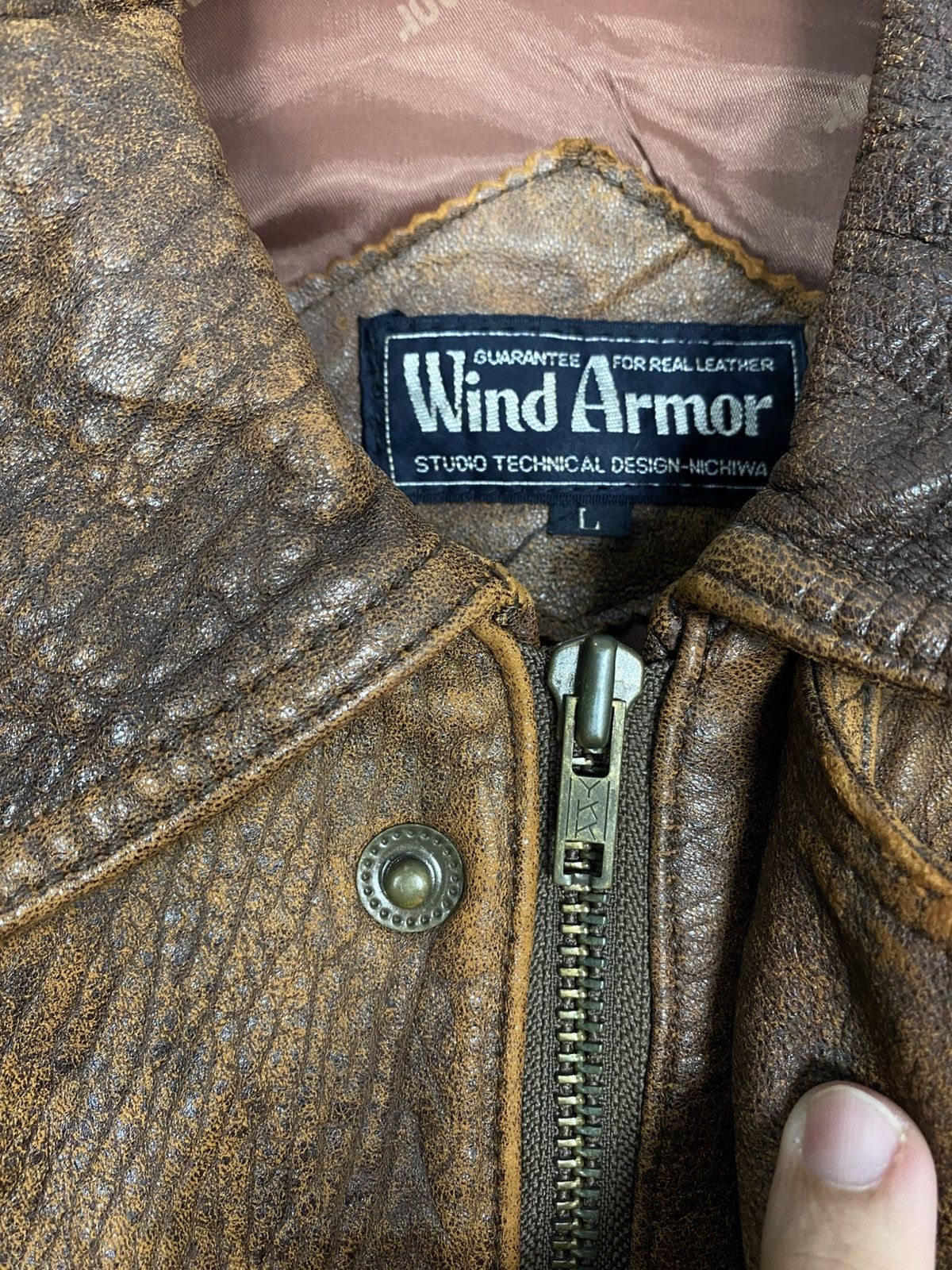 Japanese Brand Rare‼️ Vintage Wind Armor Sheep Skin Leather Size US M / EU 48-50 / 2 - 8 Thumbnail