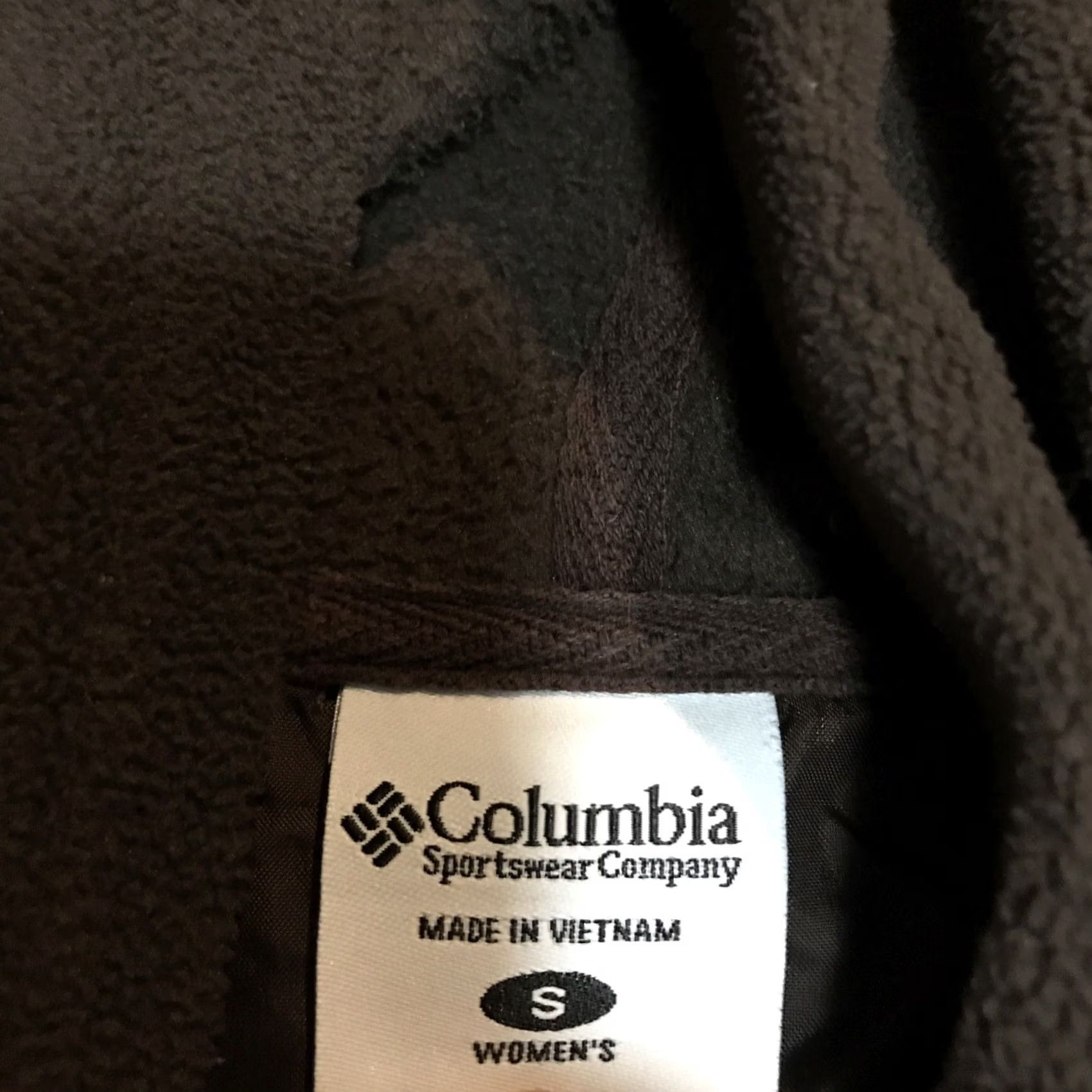 Vintage Columbia Womens S Brown Full Zip Hooded Jacket Polyester Fleece Outdoor Casual Short Regular Size S Womens Mens Size S / US 4 / IT 40 - 2 Thumbnail
