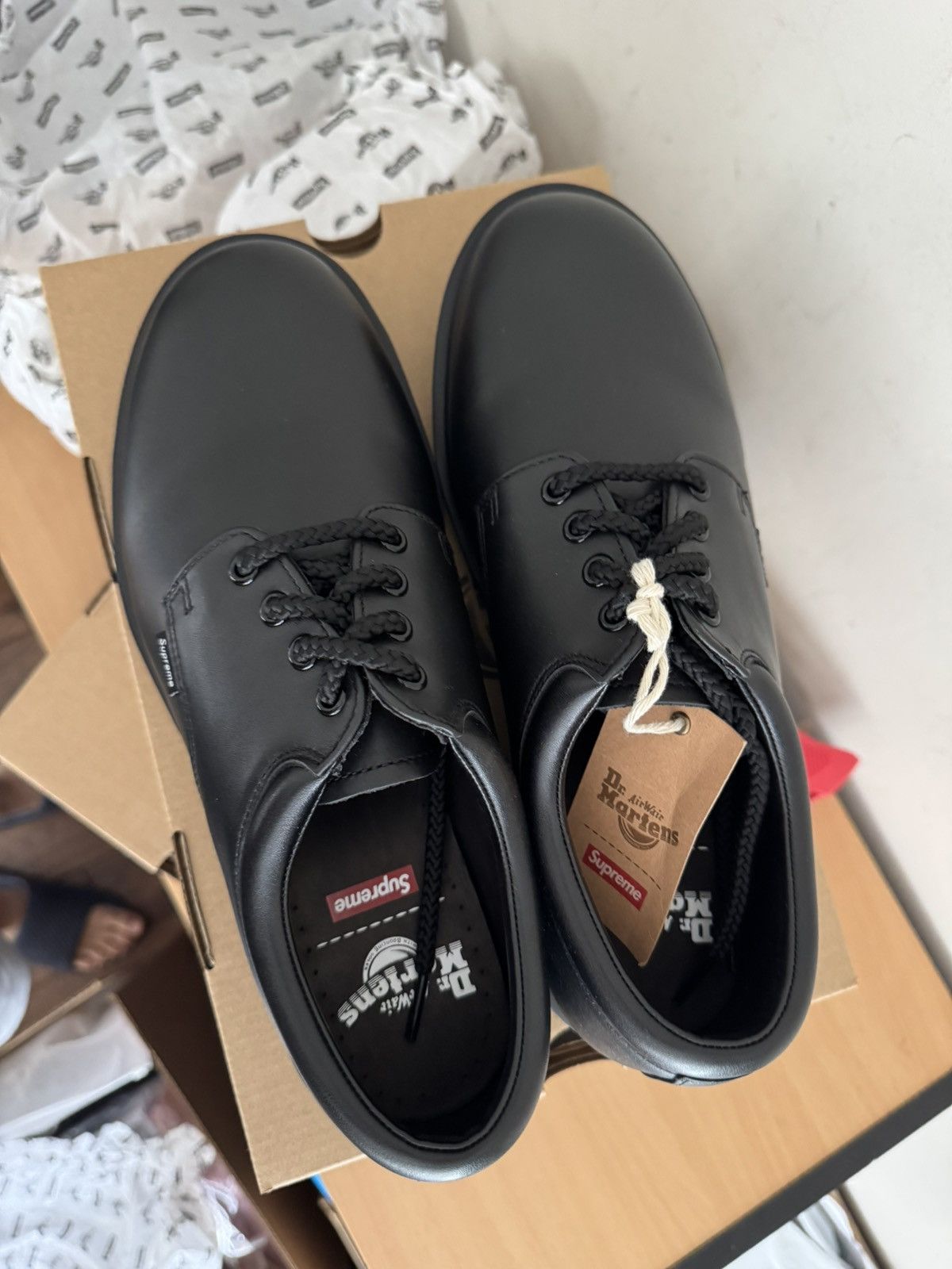 Dr. Martens × Supreme Supreme Dr Martens Postal 4-Eye Loafer Black 