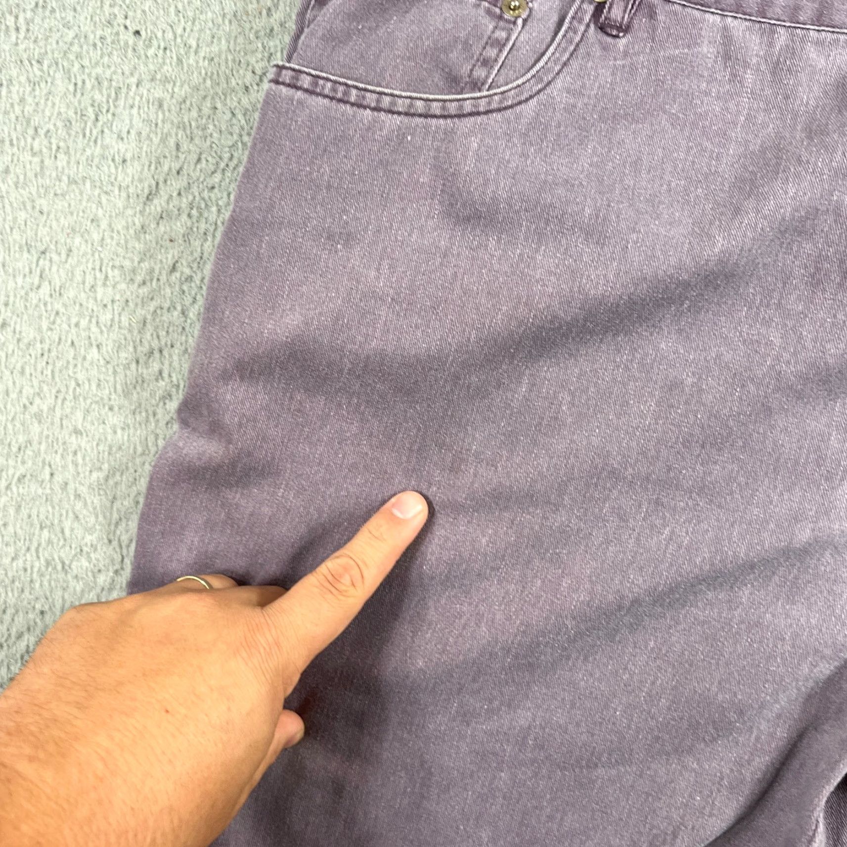 Bugle Boy VINTAGE Bugle Boy Denim Shorts 1990s Mens Regular 36 Purple Size US 36 / EU 52 - 6 Thumbnail