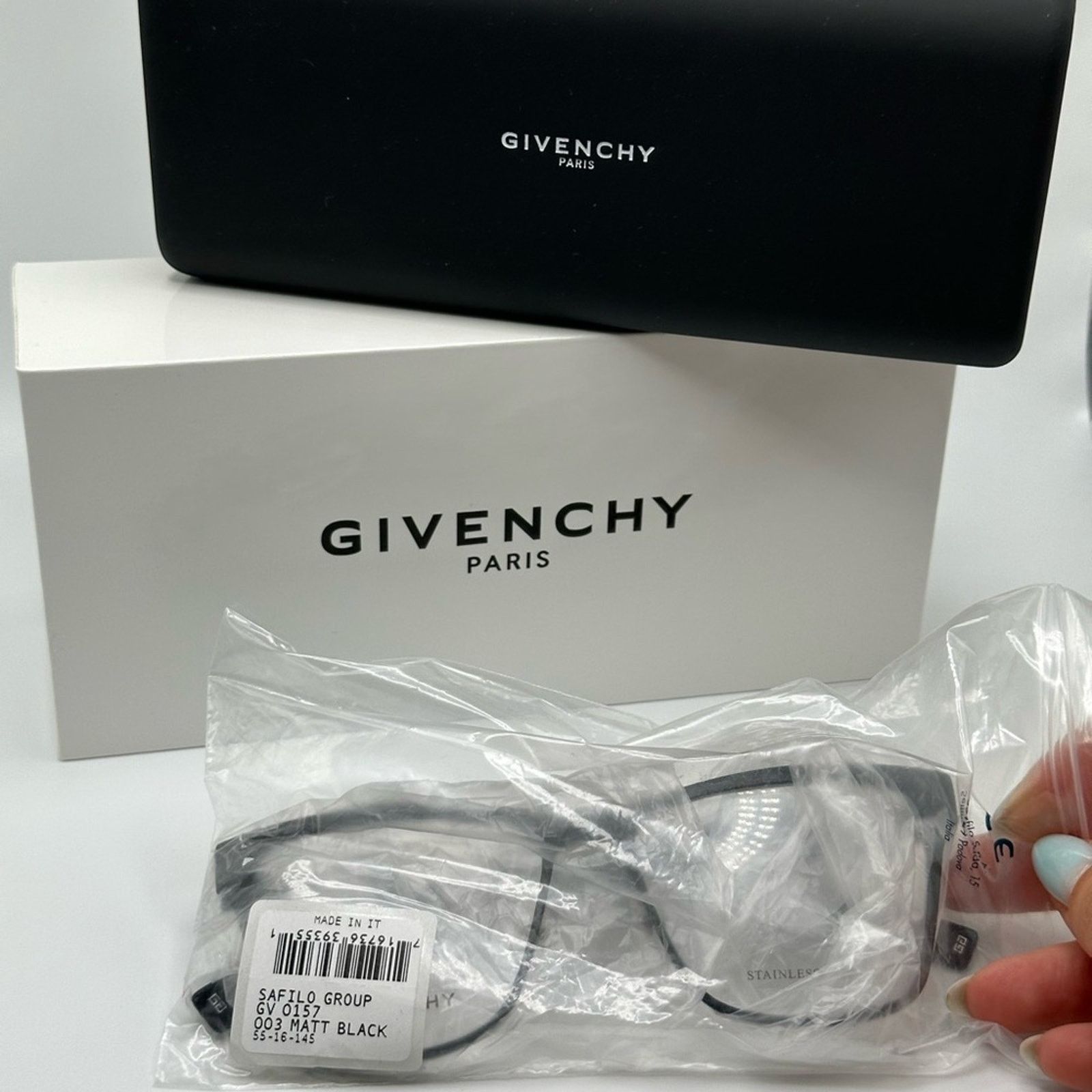 Givenchy BRAND NEW GIVENCHY GV0157 003 Matte Black Unisex Eyeglasses Size ONE SIZE - 9 Thumbnail