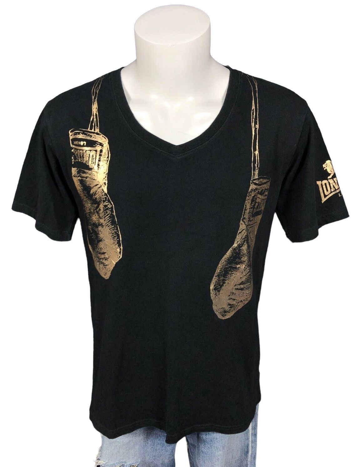 Alexander McQueen × Lonsdale × Merc Lonsdale Gold Boxing Glove Hang Shirt Size US L / EU 52-54 / 3 - 2 Thumbnail
