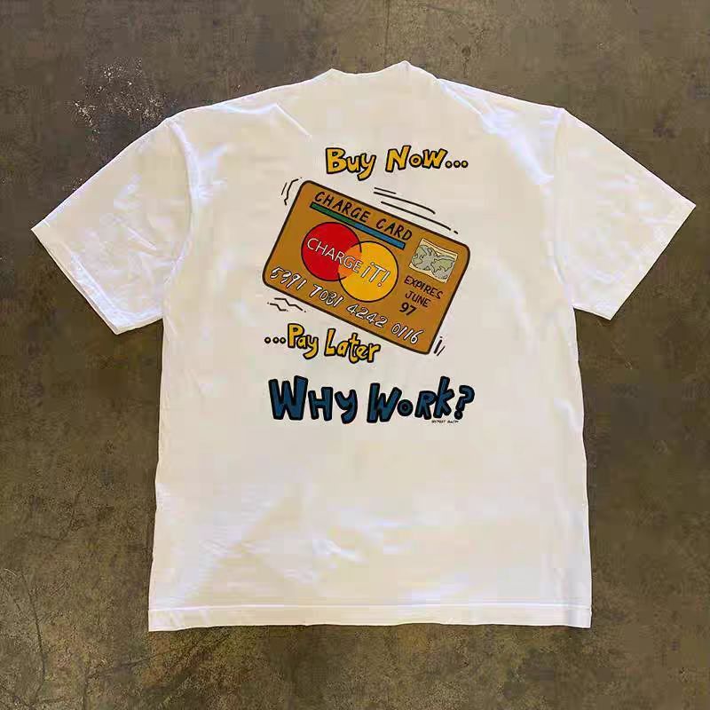 Japanese Brand × Vintage Casual retro credit card pattern all-match tee Size US L / EU 52-54 / 3 - 1 Thumbnail