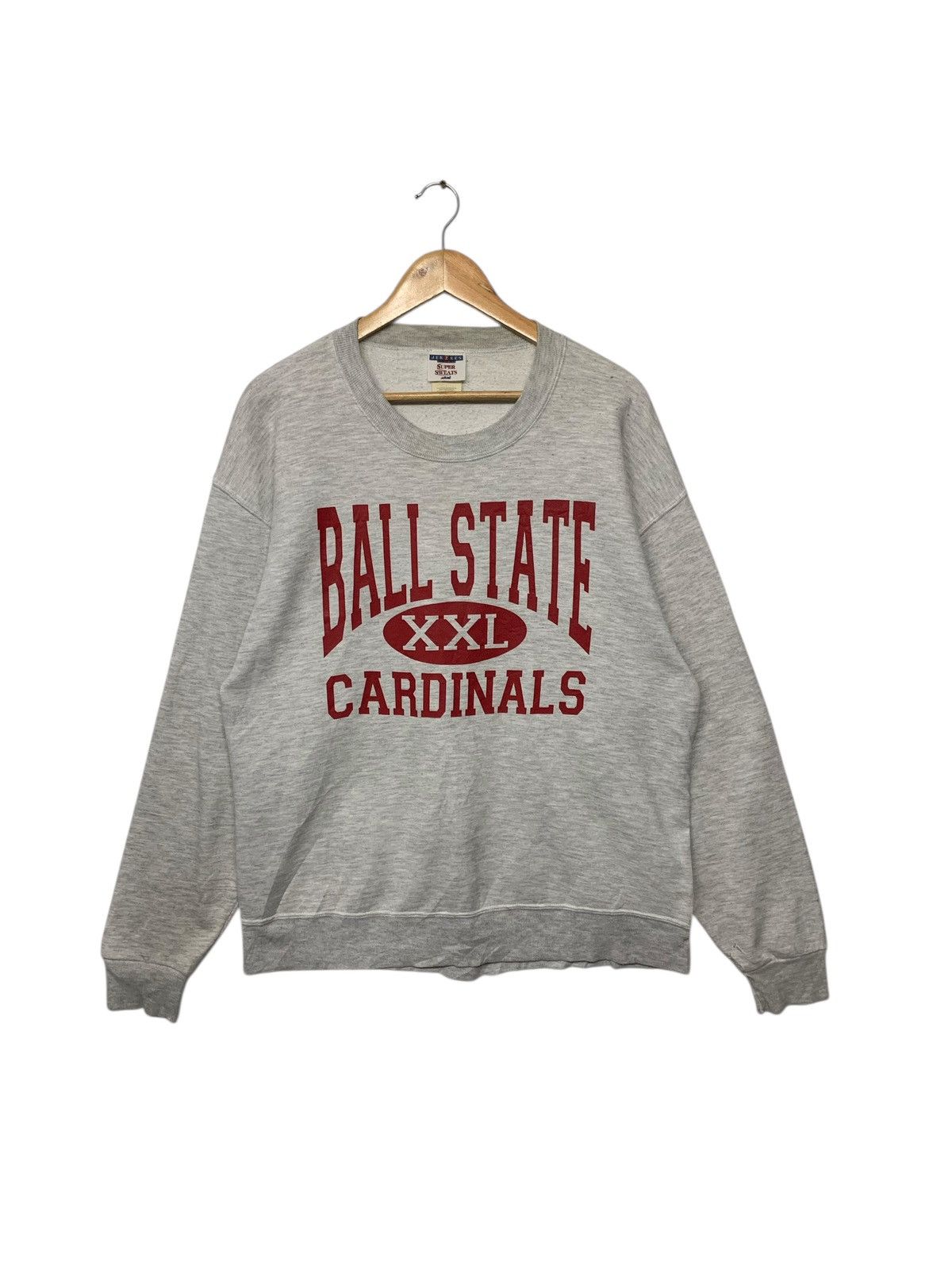 Jerzees Vintage 90's Ball State Cardinals By Jerzees Sweatshirt Size US L / EU 52-54 / 3 - 1 Thumbnail