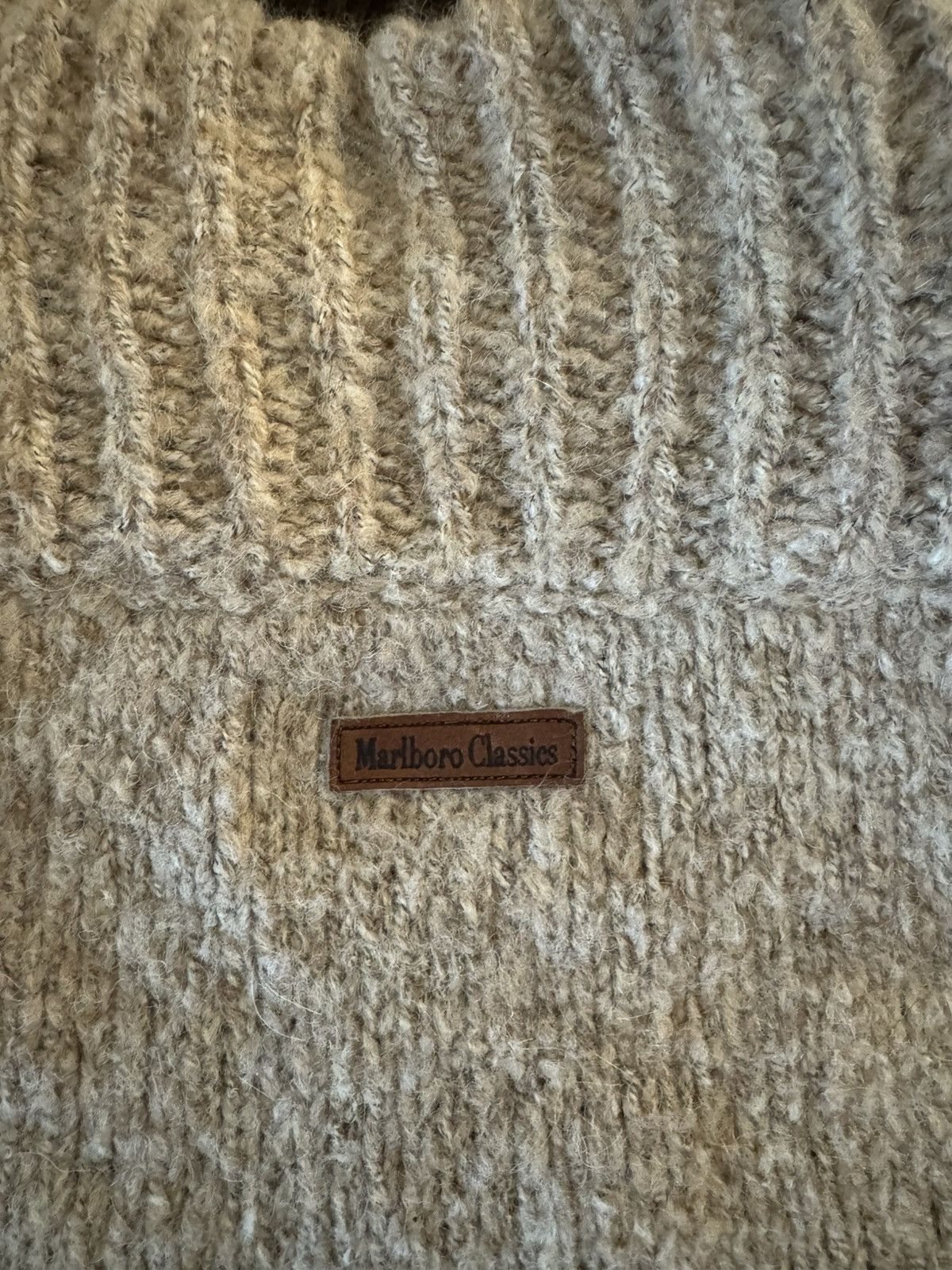 Marlboro Vintage Marlboro Classics Wool Pattern Knit Quarter Sweater Size US L / EU 52-54 / 3 - 6 Thumbnail