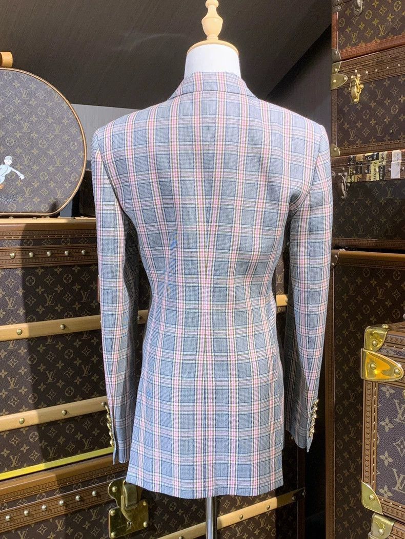 Gucci Gucci Double Breasted Checked Blazer-2506 Size US M / EU 48-50 / 2 - 2 Thumbnail