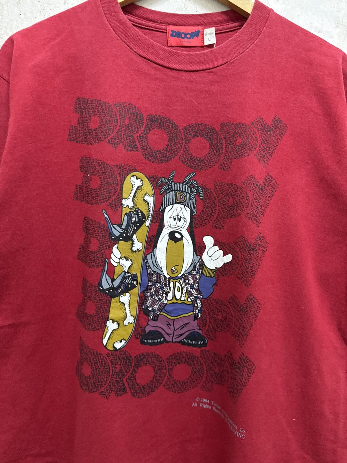 Vintage Vintage 90s Droopy Cartoon Tee Size US L / EU 52-54 / 3 - 2 Thumbnail