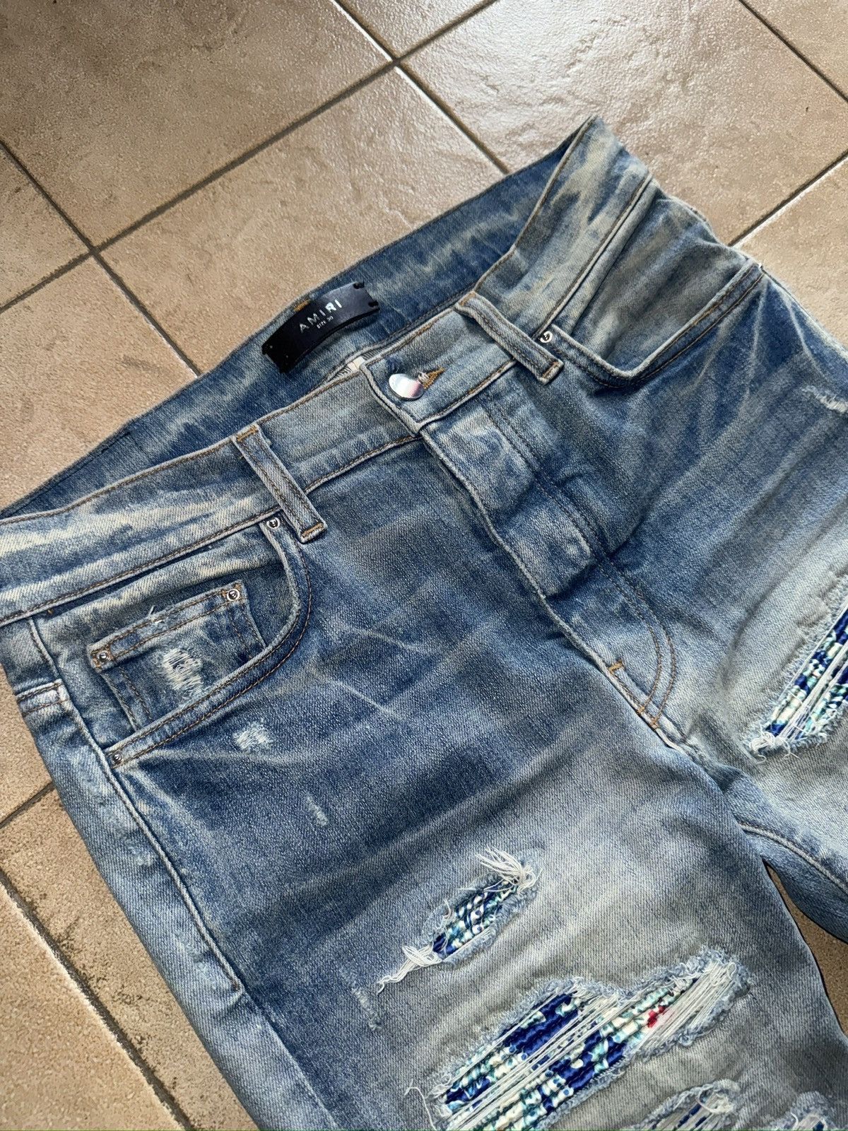Amiri AMIRI Blue PJ Thrasher Jeans Size US 30 / EU 46 - 9 Thumbnail