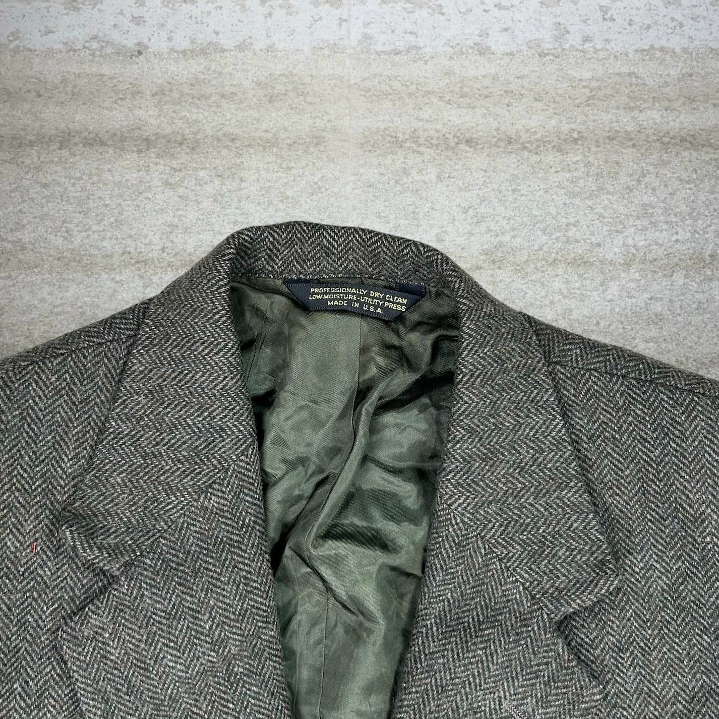 Vintage Vintage 90s Wool Suit Jacket Mens M Military Green Button Up Size US M / EU 48-50 / 2 - 3 Thumbnail