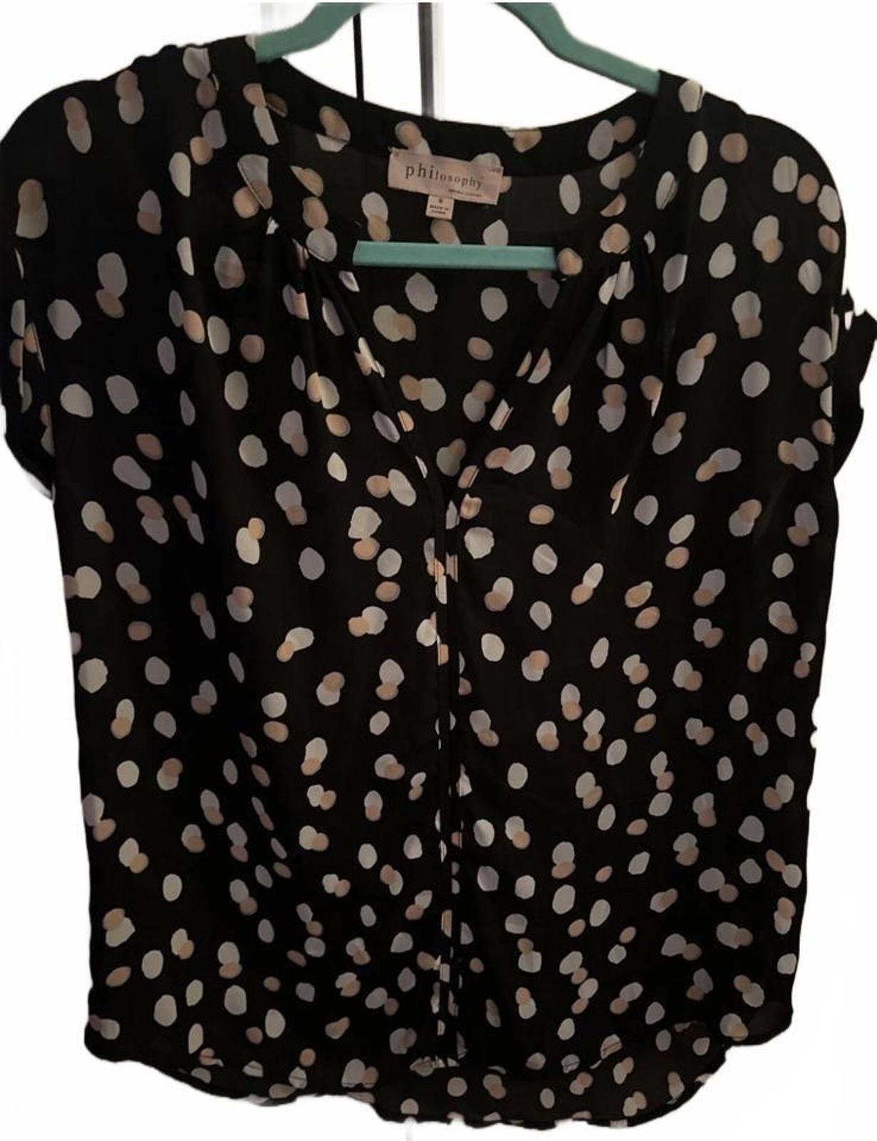 Other Philosophy Black and White Polka Dot Blouse - Size S Size S / US 4 / IT 40 - 1 Thumbnail