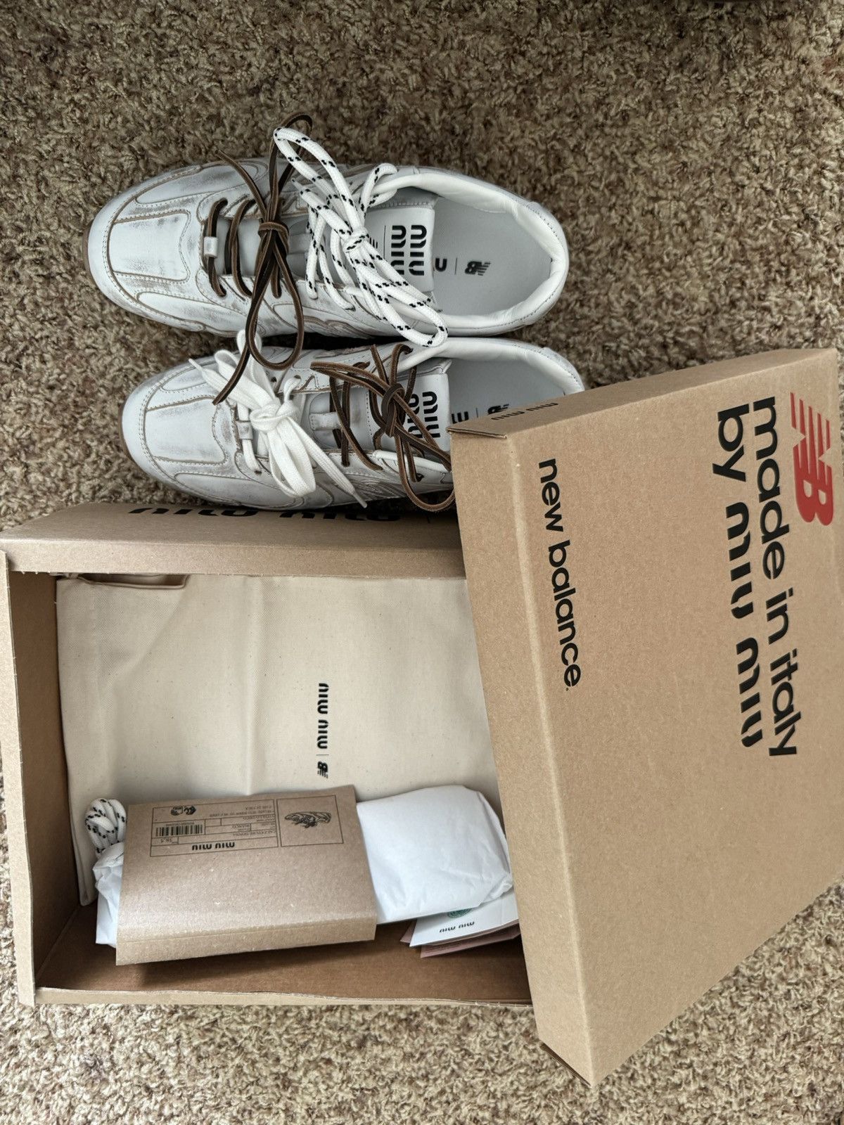 Miu Miu Miu miu new balance 530 leather sneaker FW24 Size US 8.5 / IT 38.5 - 3 Thumbnail