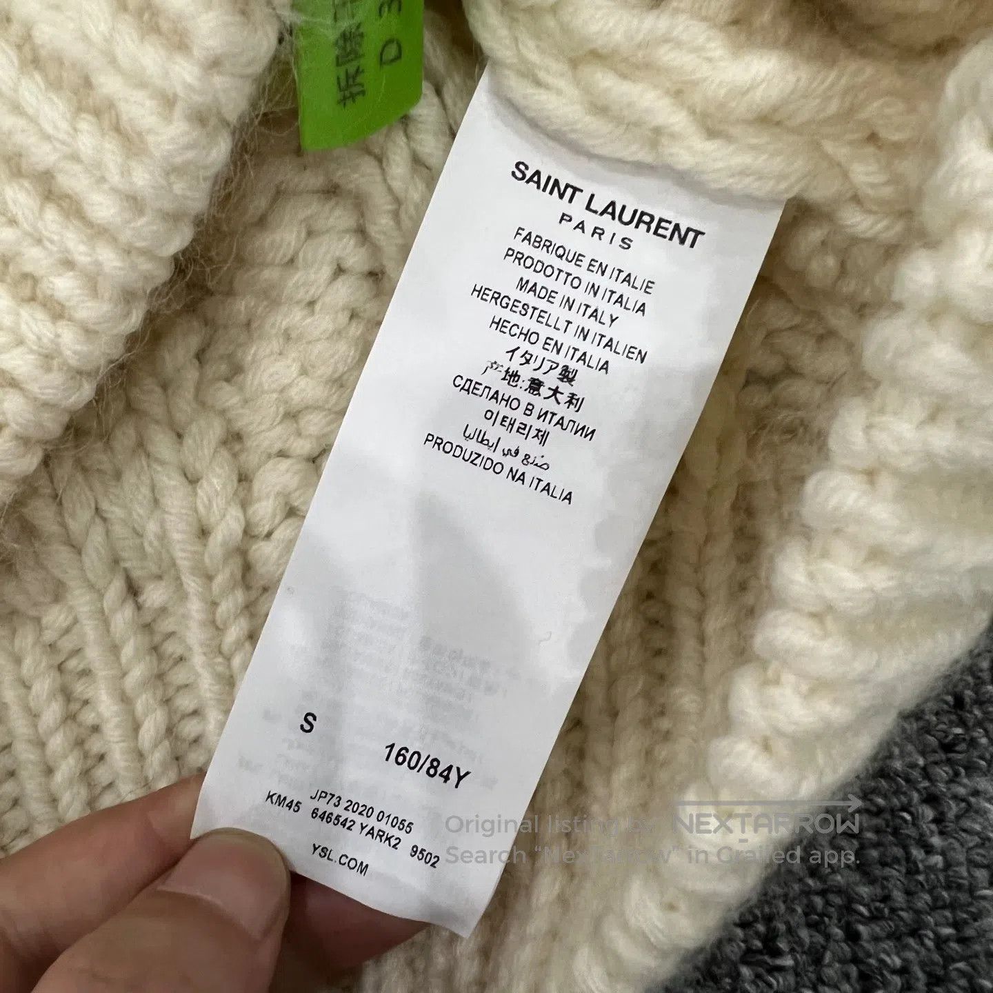Saint Laurent Paris Saint Laurent Paris Coarse wool knitted hooded cardigan| Size S / US 4 / IT 40 - 6 Thumbnail