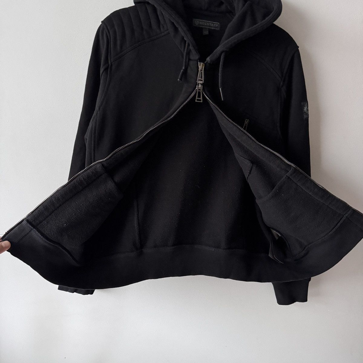 Belstaff Belstaff Black Biker-Style Hoodie Zip-Up Sweatshirt Size US M / EU 48-50 / 2 - 6 Thumbnail
