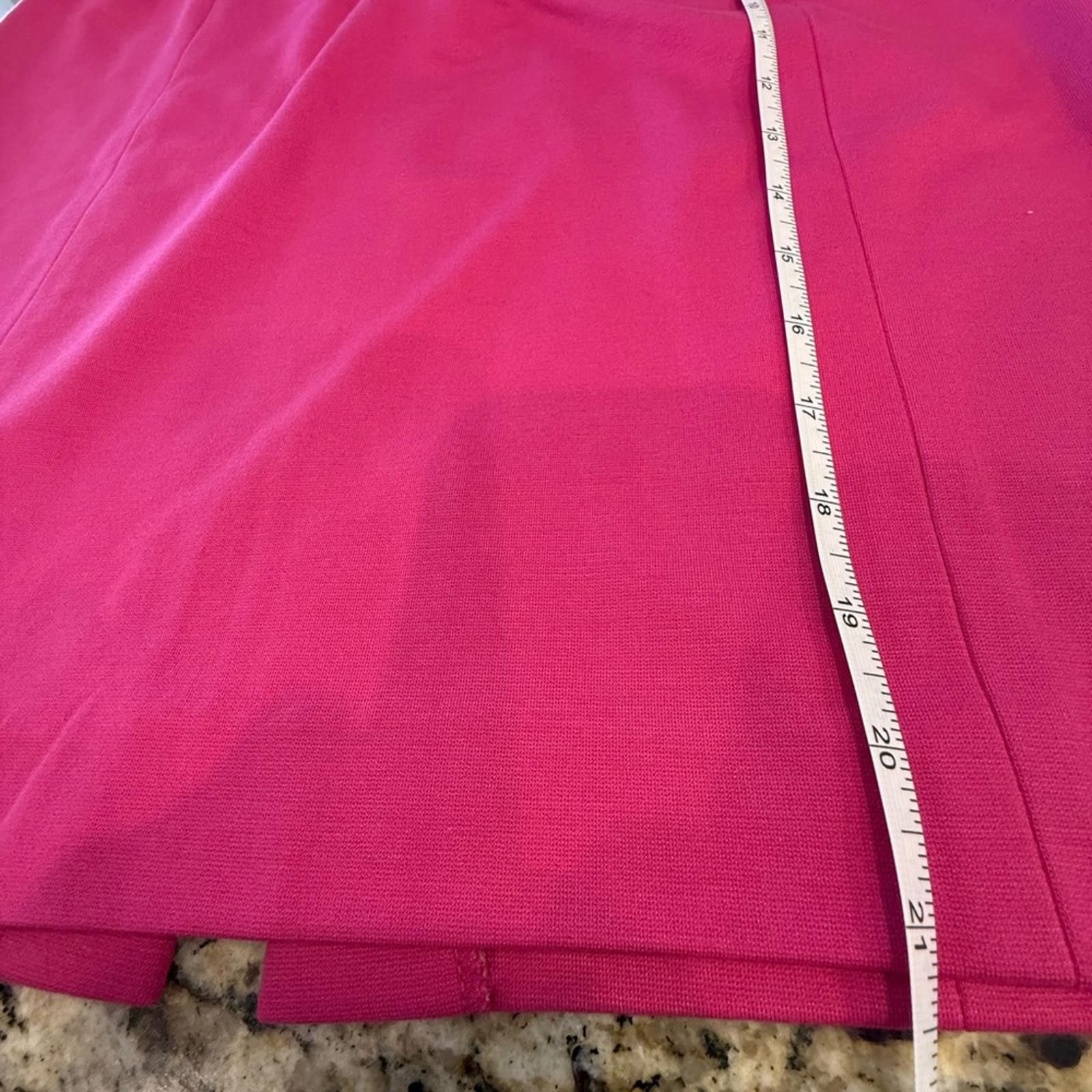 Other J’ Envie hot pink knit mini skirt split hem SZ 4 Size 27" / US 4 / IT 40 - 7 Thumbnail
