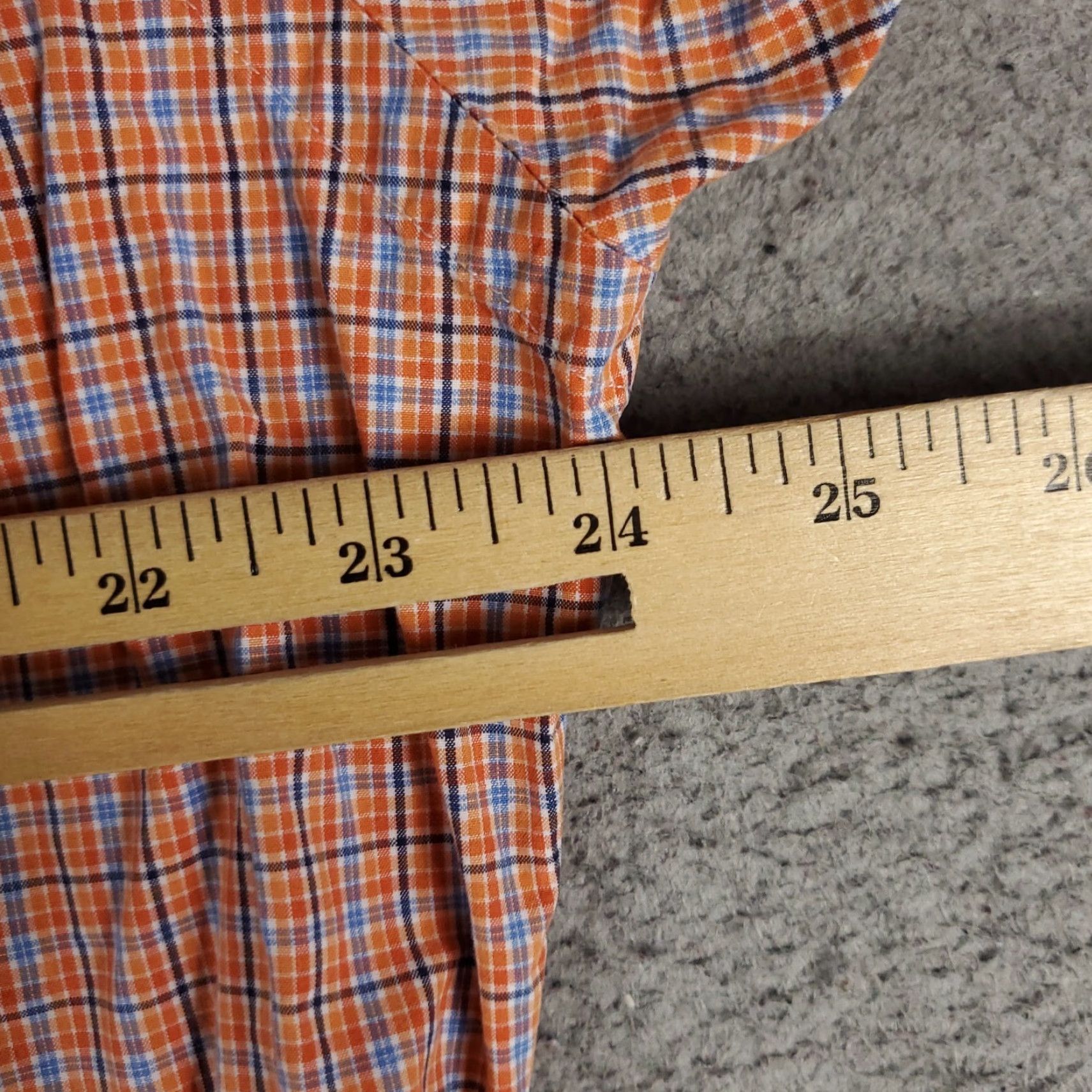 Ralph Lauren Ralph Lauren Shirt Mens Large Orange Blue Plaid Pony Button Up Short Sleeve Size US L / EU 52-54 / 3 - 6 Thumbnail