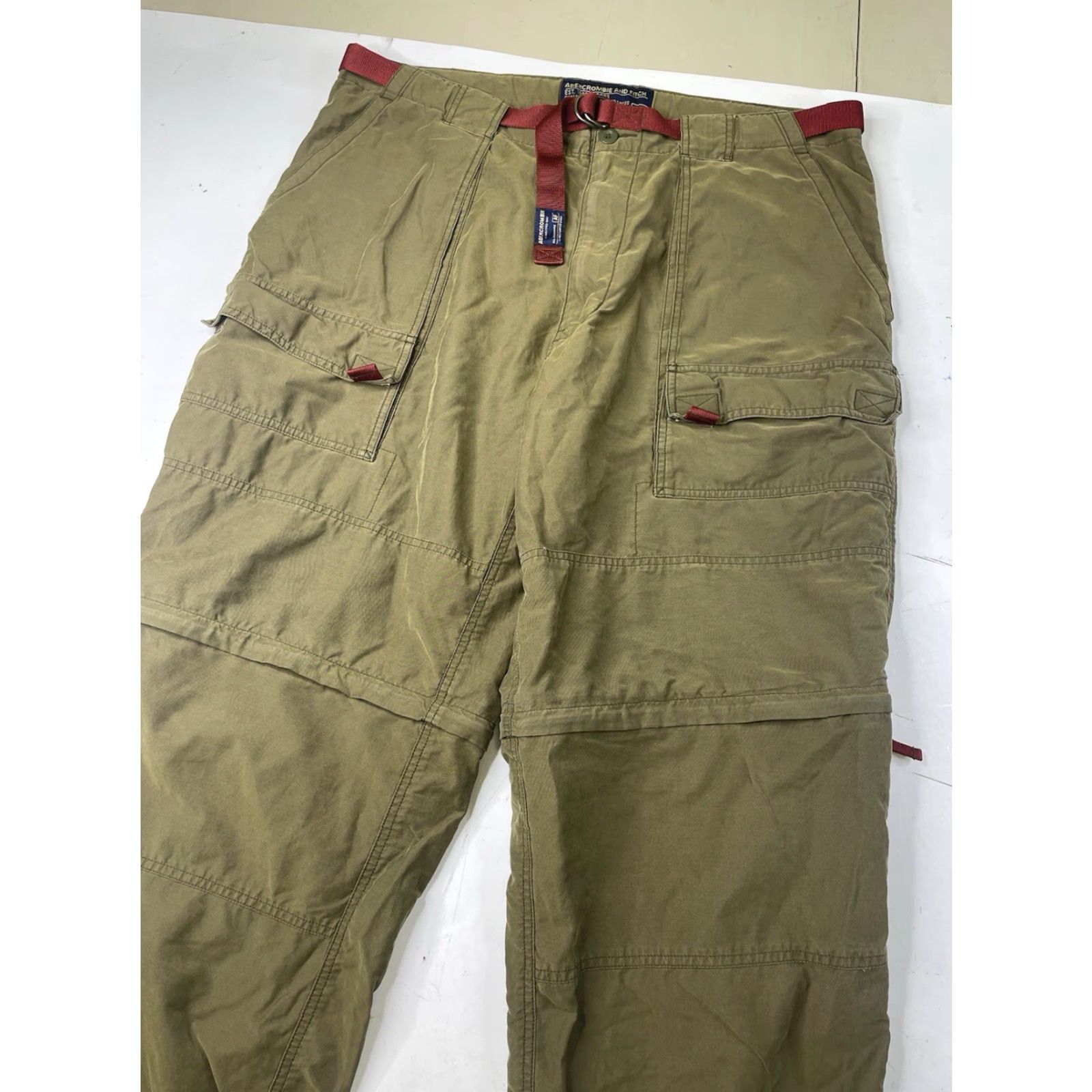 Abercrombie & Fitch VINTAGE Abercrombie & Fitch Paratrooper Pants Mens XL Cargo Convertible Gorp Y2K Size US 36 / EU 52 - 2 Thumbnail