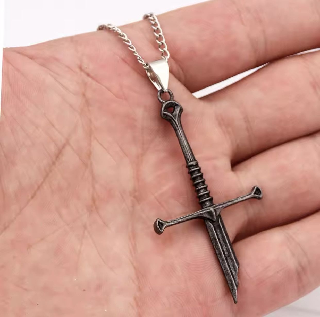 Jewelry Gothic Broken Sword Pendant Necklace Size ONE SIZE - 1 Thumbnail