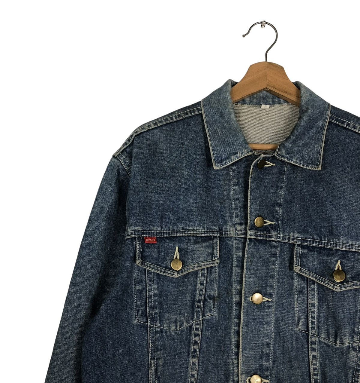 Japanese Brand 🔥VINTAGE BIKER TRUCKER DENIM JACKET M CLUB JAPAN MADE Size US S / EU 44-46 / 1 - 7 Thumbnail