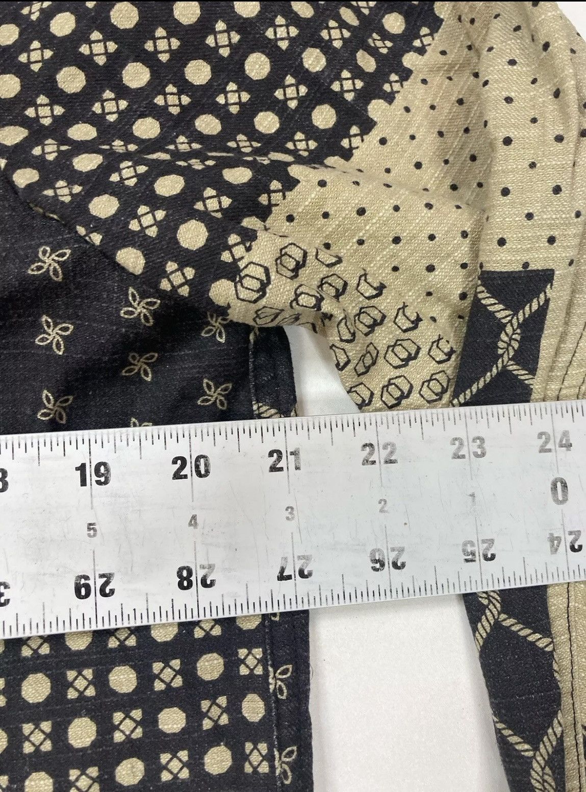 Scotch & Soda Scotch & Soda Patchwork Print Linen Blend Trucker Jacket Size US M / EU 48-50 / 2 - 10 Thumbnail