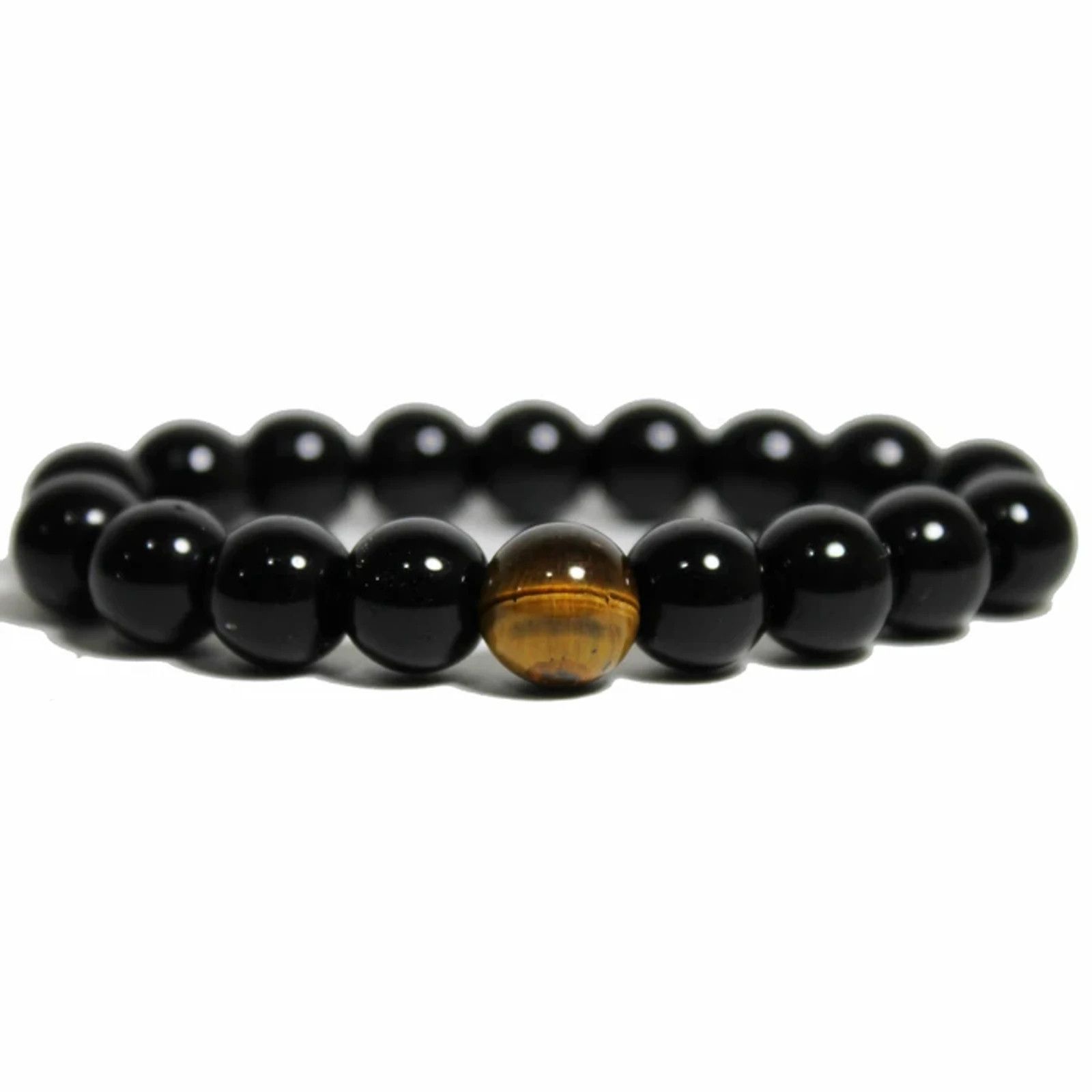 Jewelry 🔴 Bracelet - Tiger's Eye & Onyx Size ONE SIZE - 1 Preview