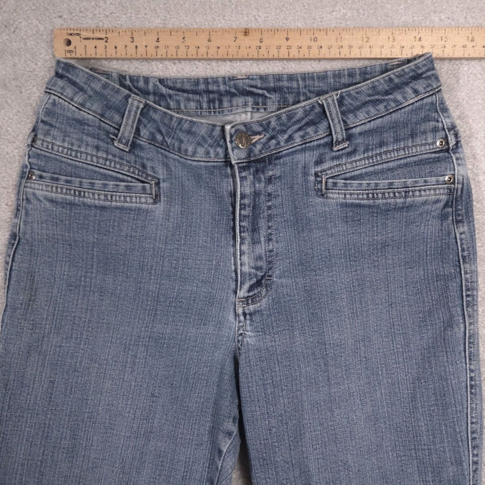 Vintage Riders By Lee Jeans Womens 12 Blue Capri Relaxed Stretch Size 34" / US 12 / IT 48 - 5 Thumbnail
