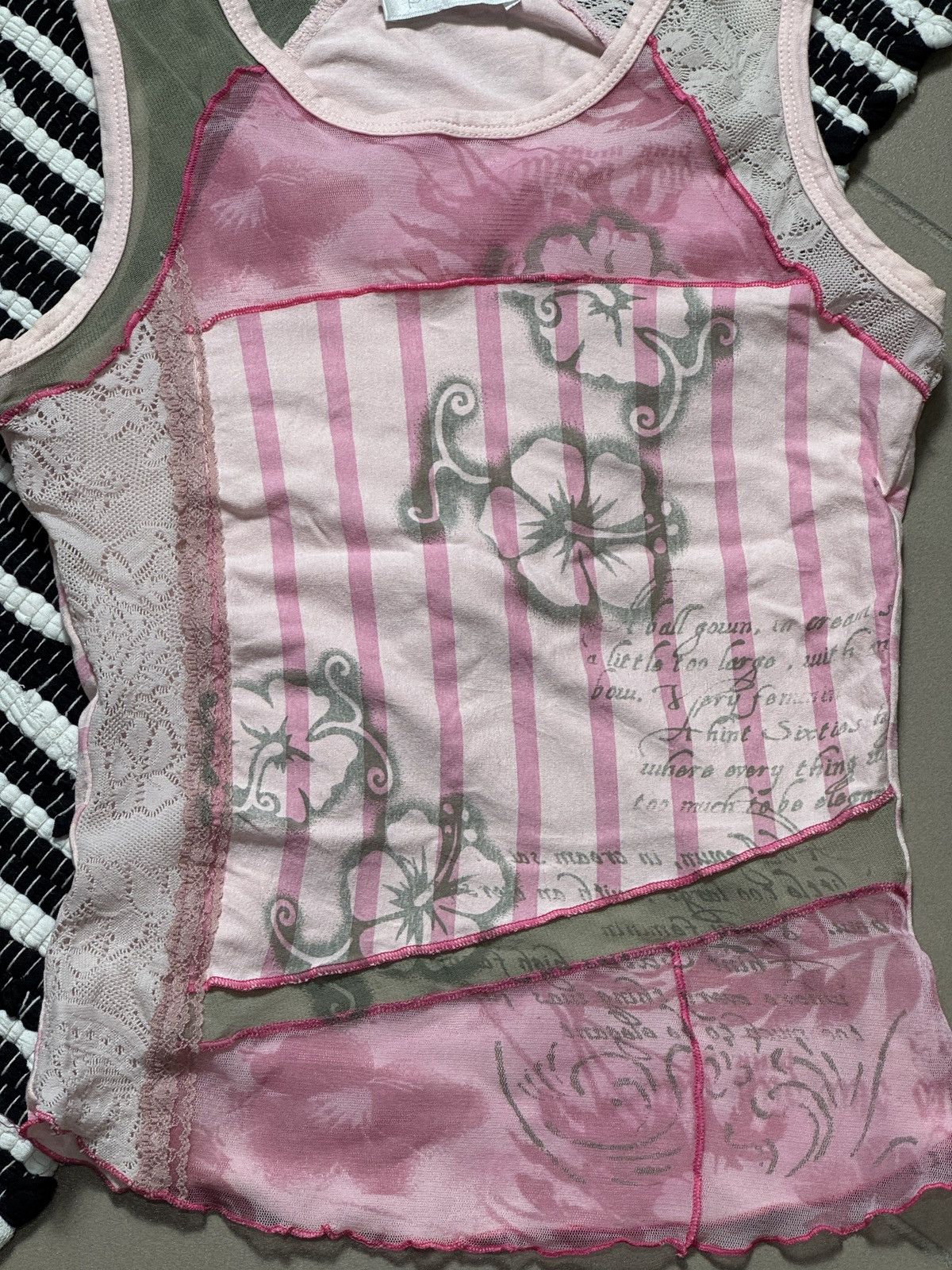 Other VINTAGE JEAN PAUL GAULTIER STYLE 2000s PINK TANK TOP Size S / US 4 / IT 40 - 3 Thumbnail