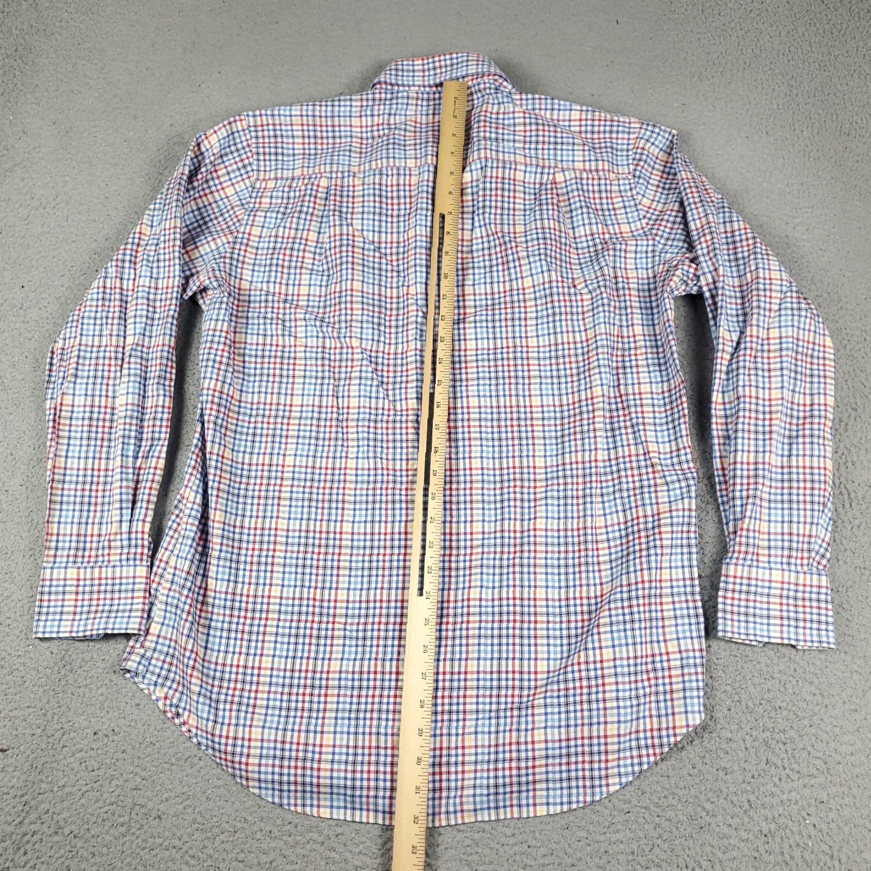 David Donahue DAVID DONAHUE Shirt Mens Large Blue Plaid Button-Up Long Sleeve Casual Shirt - Classic, Preppy Comfort Size US L / EU 52-54 / 3 - 3 Thumbnail