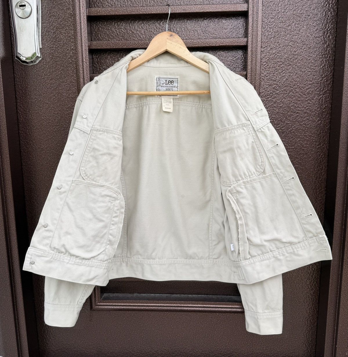 Lee Vintage Lee Westerner Jacket Cream Denim Western Trucker Size US M / EU 48-50 / 2 - 17 Thumbnail