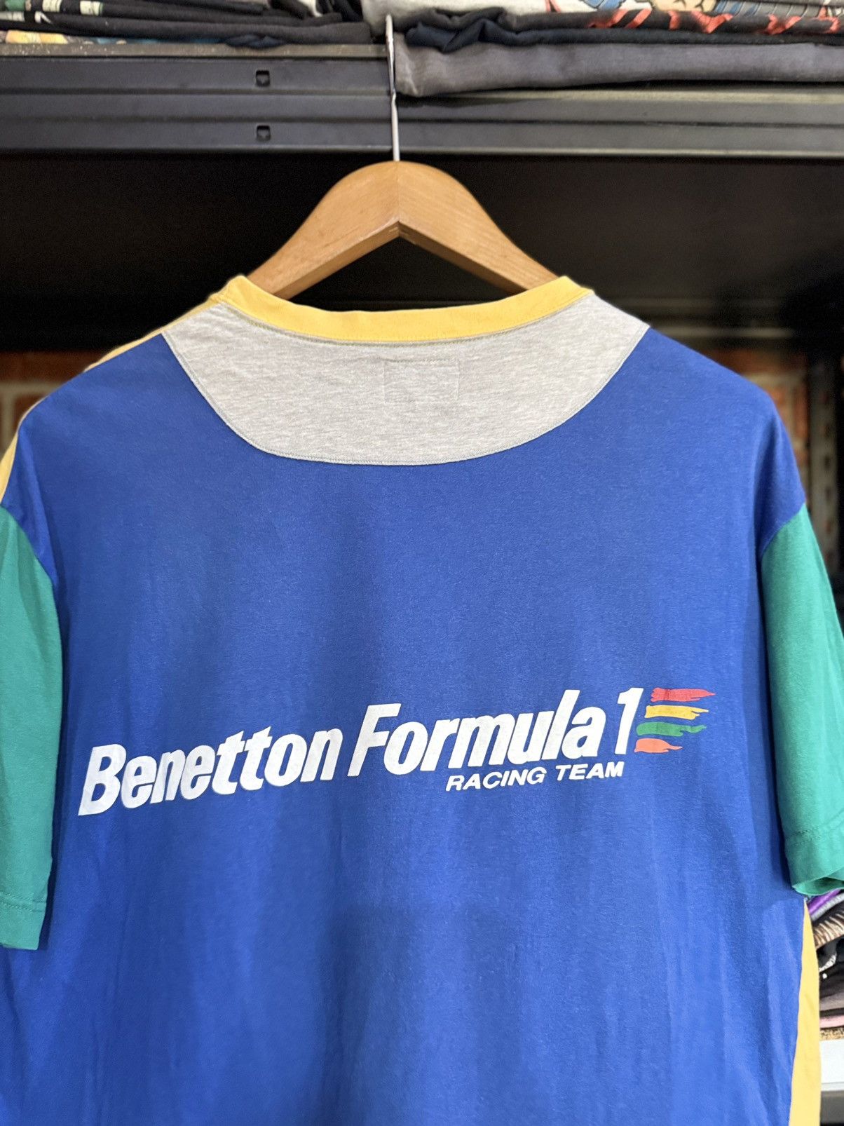 Formula 1 Vintage Benetton Formula 1 Racing Team Hypecolour Pocket Tee Size US L / EU 52-54 / 3 - 5 Thumbnail