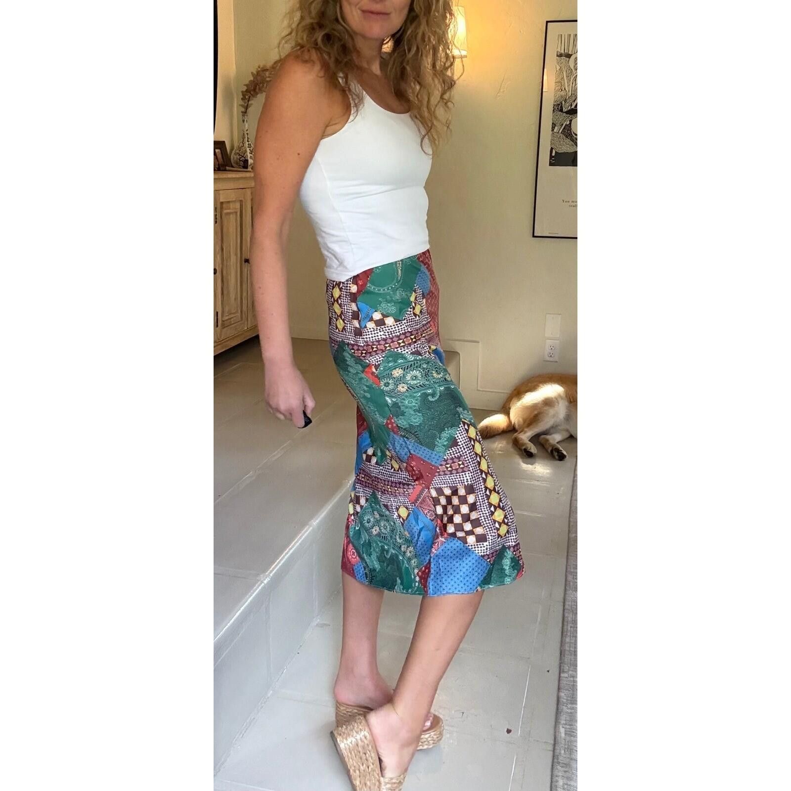 Urban Outfitters Urban Outfitters Patchwork Midi Skirt Stretch Waist Size S Size 28" / US 6 / IT 42 - 3 Thumbnail