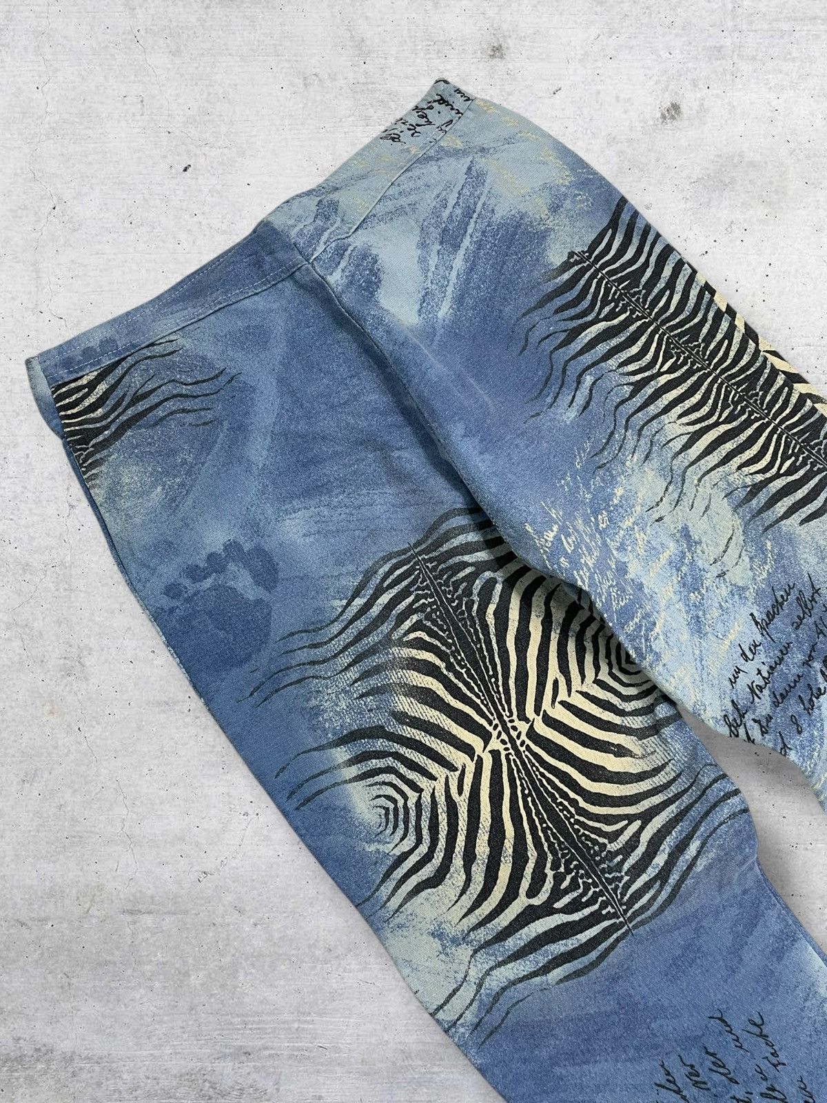 Vintage VINTAGE 80S OG ITALIAN DESIGNER POEM BLUE AQUARIUM ART PANT Size US 28 / EU 44 - 14 Thumbnail