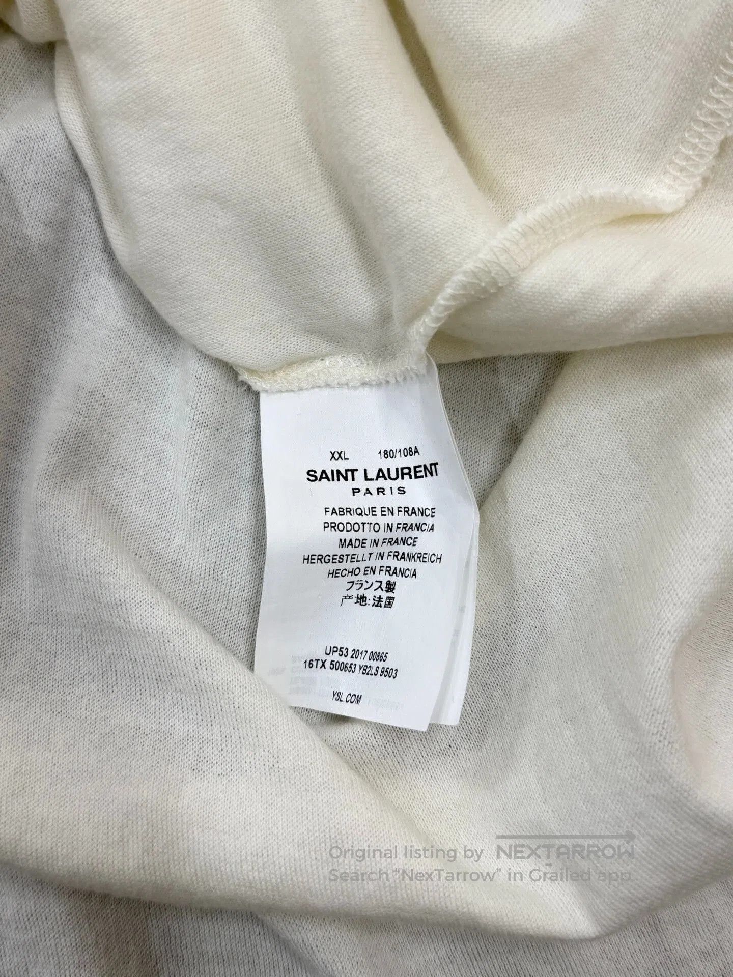 Saint Laurent Paris Saint Laurent Flocked Logo T. Size US XXL / EU 58 / 5 - 4 Thumbnail