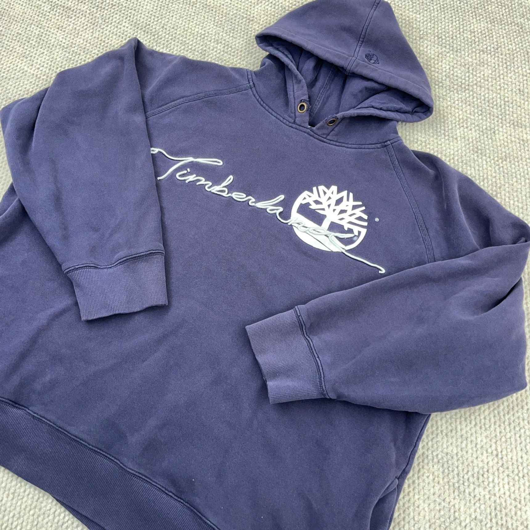 Timberland Vintage Timberland Hoodie Men 2XL Sweatshirt Blue Faded Grunge 90s Y2K Logo Pullover Size US XXL / EU 58 / 5 - 2 Thumbnail