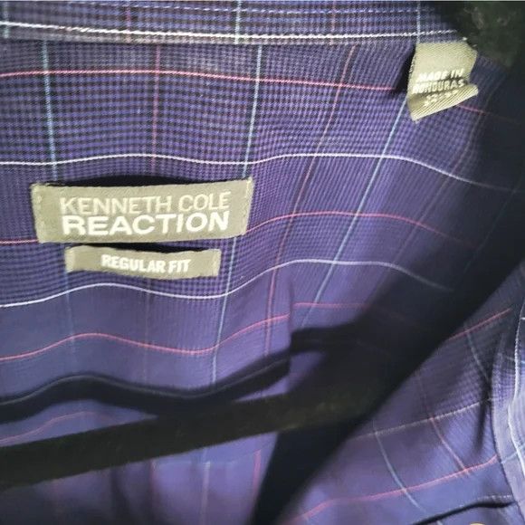 Kenneth Cole Regular Fit Checkered Long Slv Button-Up Shirt Fall Winter Size US XL / EU 56 / 4 - 3 Thumbnail