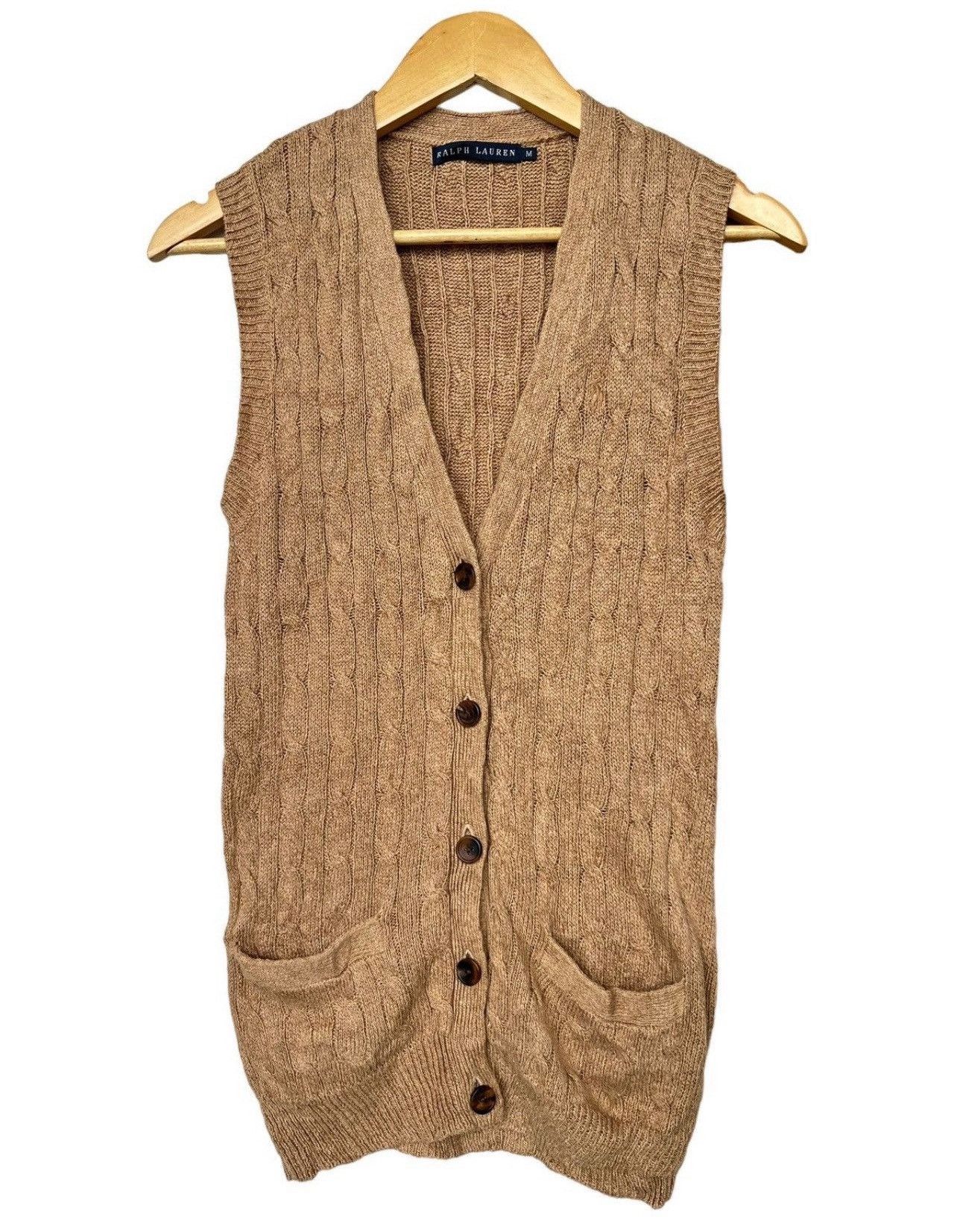 Polo Ralph Lauren Ralph Lauren Cashmere Knit Neck Button Up Sweater Vest Size US M / EU 48-50 / 2 - 1 Thumbnail