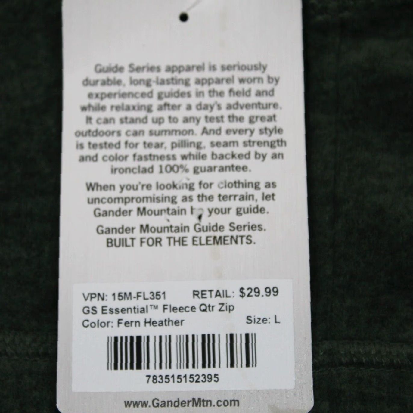 Essentials Gander Mountain Shacket Mens Large Green 1/4 Zip Sweatshirt Fleece NWT ACembroidered Logo Regular Fit Outdoor Shirt Size US L / EU 52-54 / 3 - 5 Thumbnail