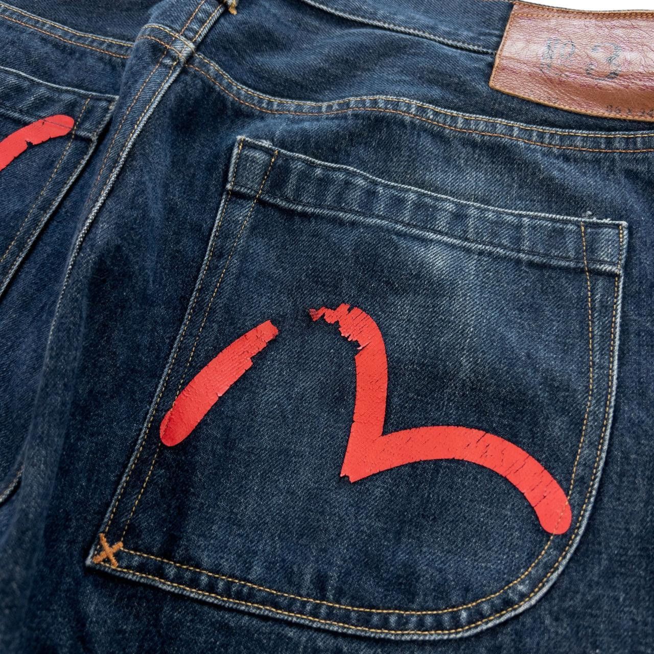 Evisu Vintage Evisu Double Gull Elasticated Cuff Jeans Size W34 Size US 34 / EU 50 - 6 Thumbnail