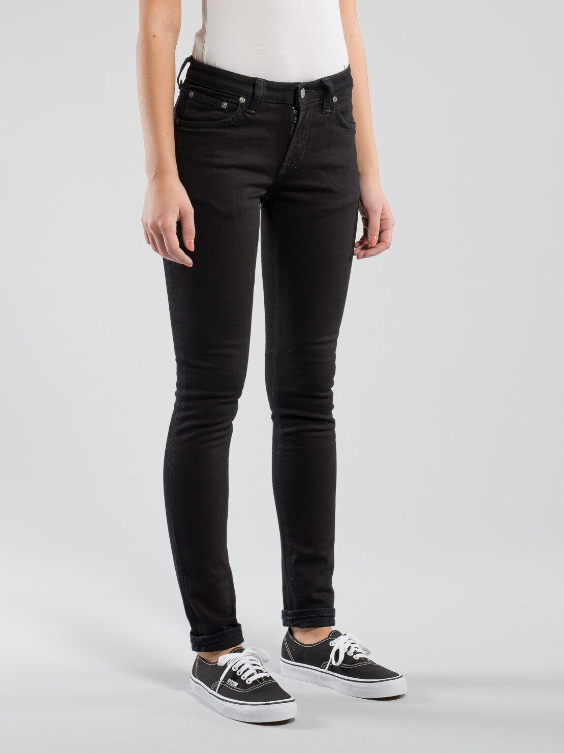 Nudie Jeans Nudie Jeans Skinny Lin Black Black Skinny Fit Women's Jeans Size 27" / US 4 / IT 40 - 2 Thumbnail