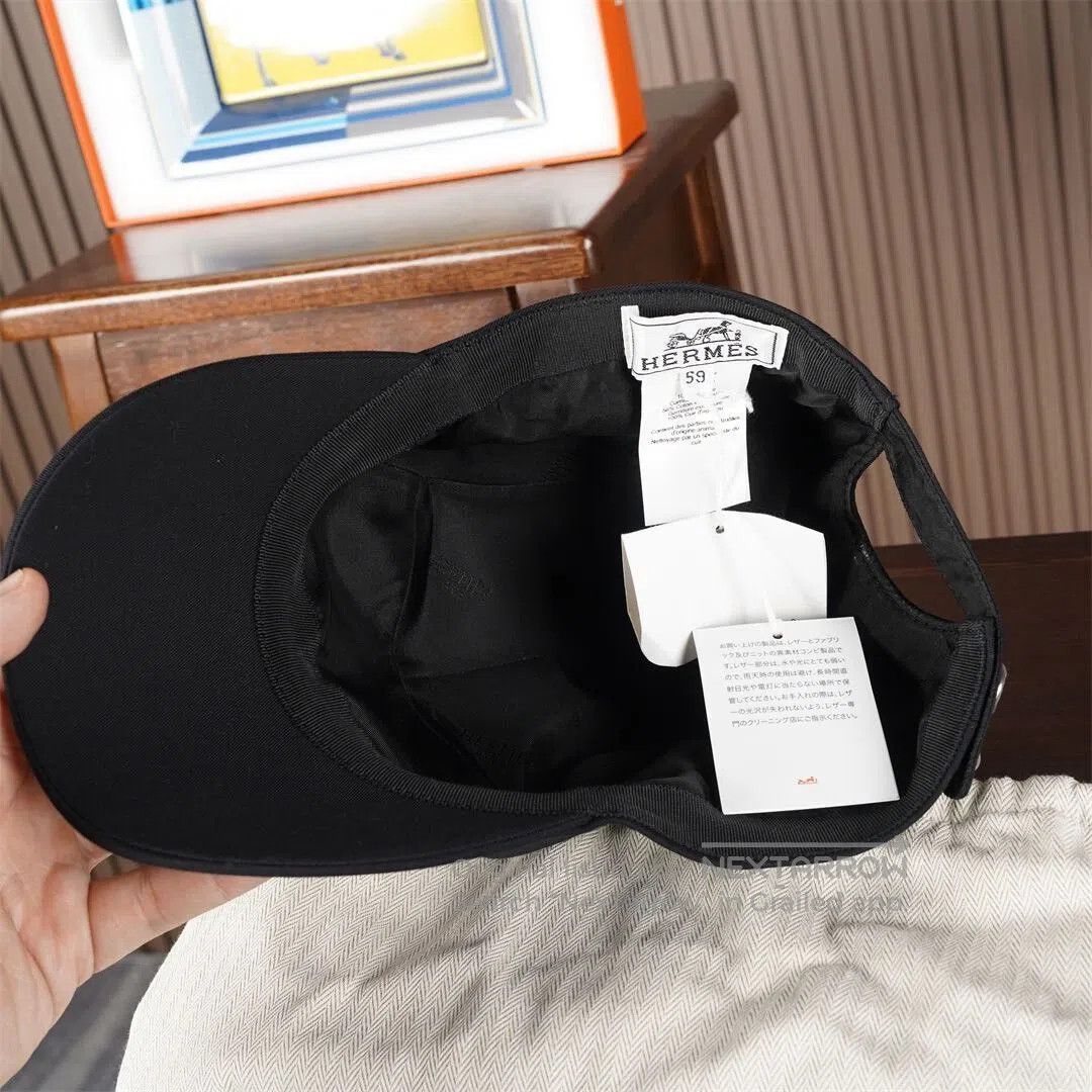 Hermes Hermes Baseball Cap with Leather Detail. Size ONE SIZE - 5 Thumbnail
