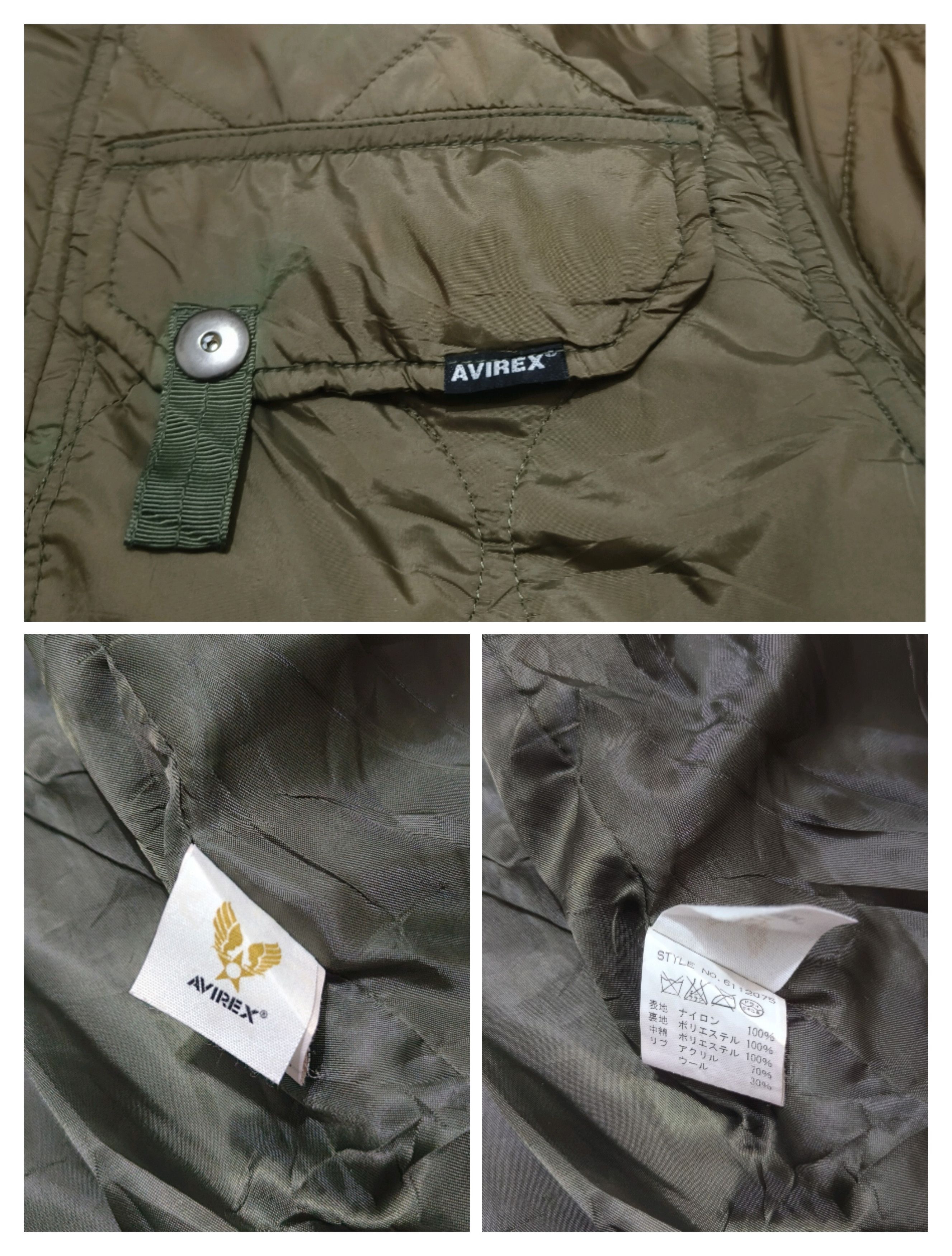 Avirex Vintage Avirex Military USA Natural Sun Faded Flight Jacket Size US L / EU 52-54 / 3 - 8 Thumbnail