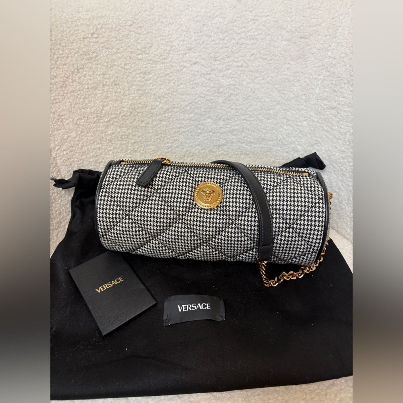 Versace Medusa Quilted Crossbody Sling Bag NWT