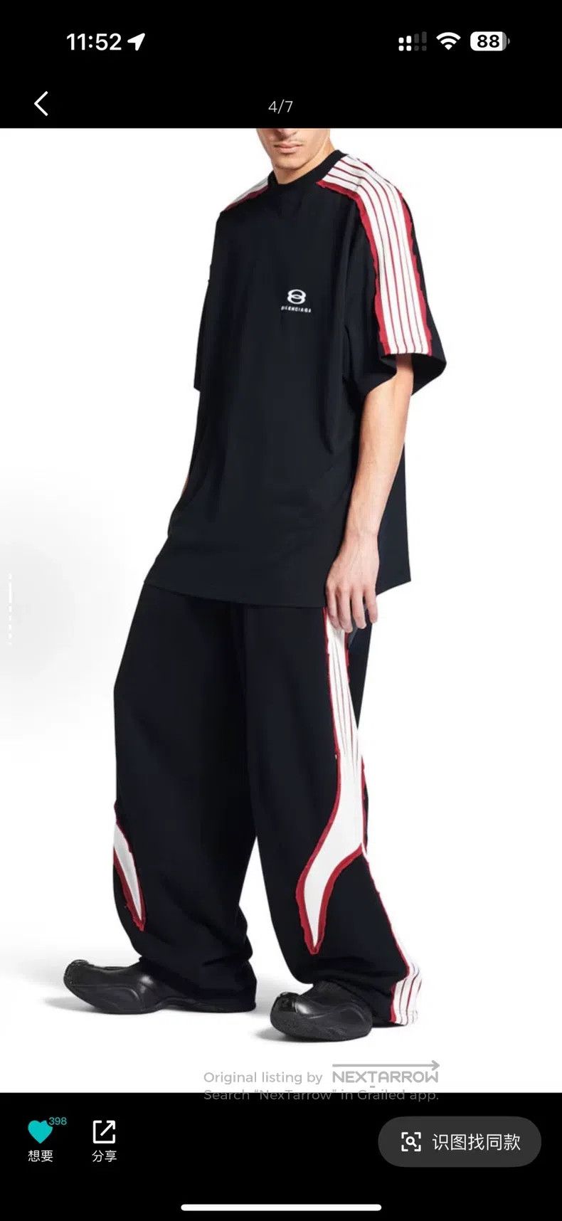 Balenciaga Balenciaga Double Ring Stripe Embroidered Short Sleeve Size US L / EU 52-54 / 3 - 7 Thumbnail